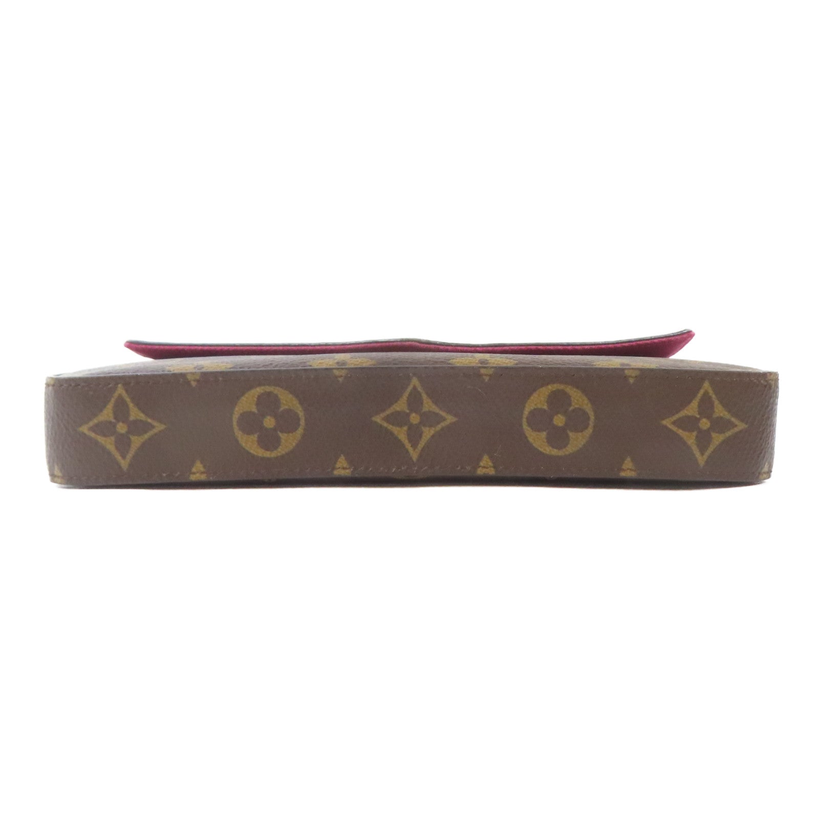 LOUIS VUITTON Monogram Felicie Pochette金扣鏈帶肩背袋啡色
