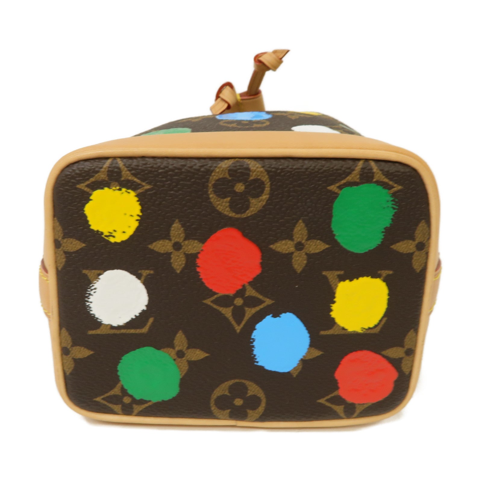 LOUIS VUITTON Monogram LV x YK Nano Noe金扣手挽肩背兩用袋啡色/彩色