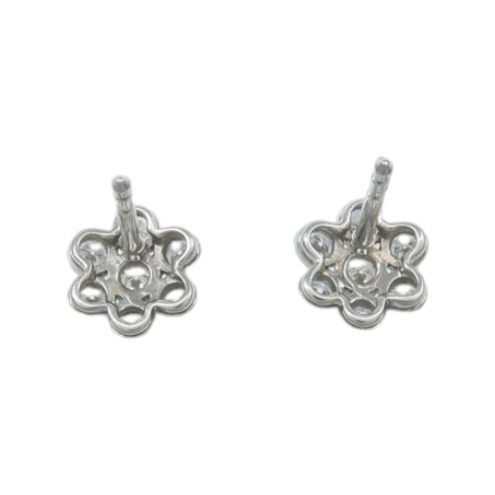 TIFFANY＆CO PT950鉑金Diamond Flower Earrings鑽石耳環