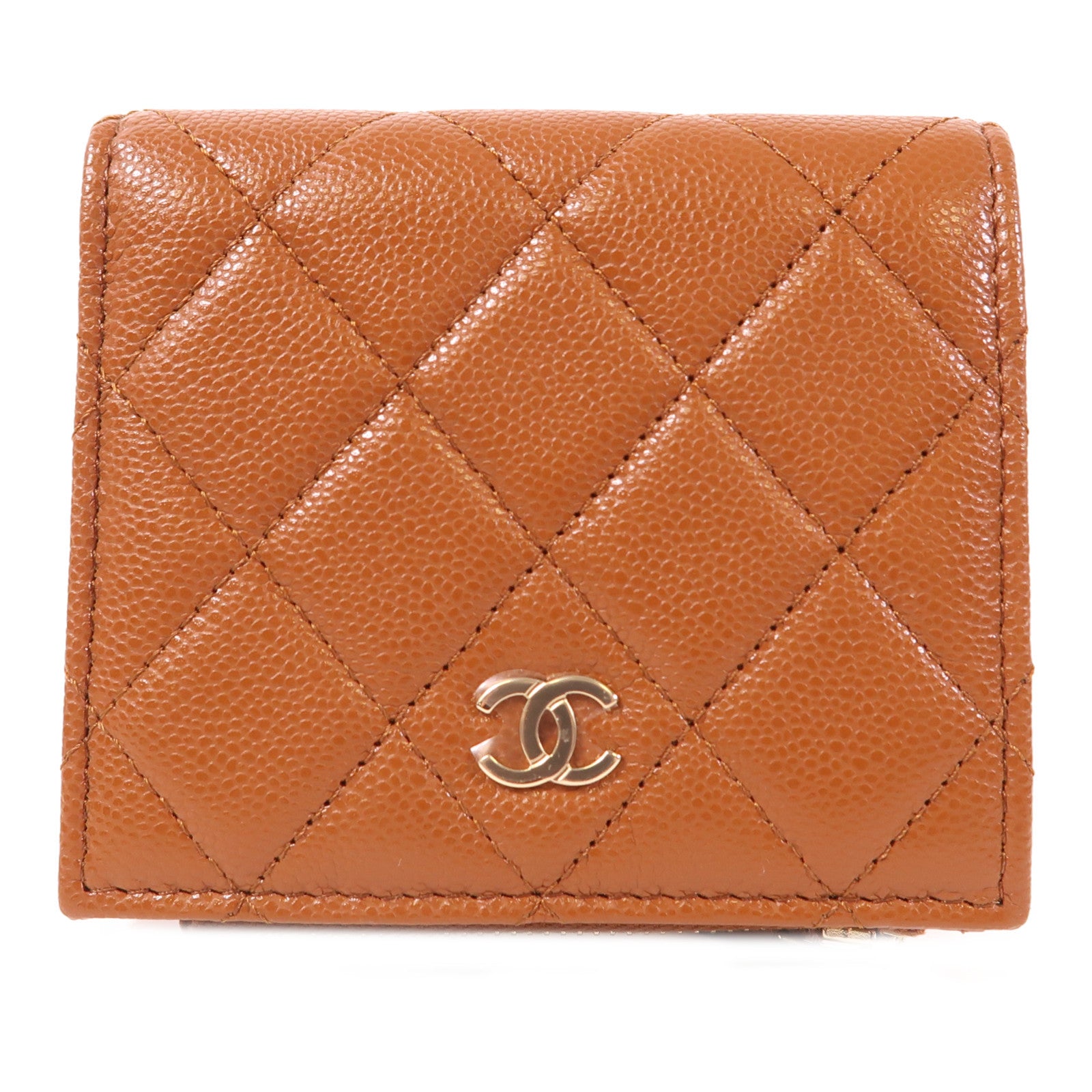 CHANEL 牛皮皮革Wallet金扣錢包
