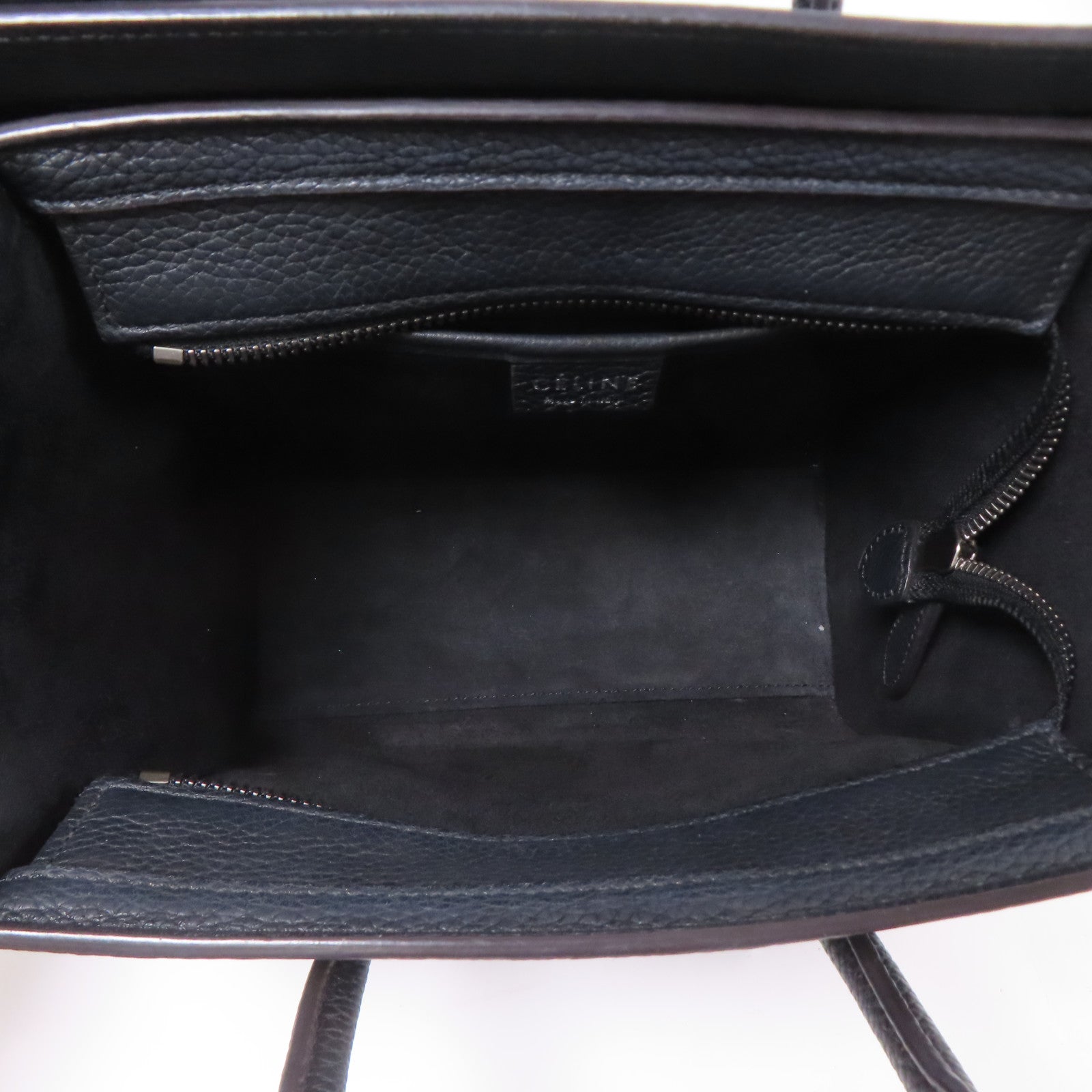 CELINE 牛皮皮革Nano Luggage銀扣手挽肩背兩用袋