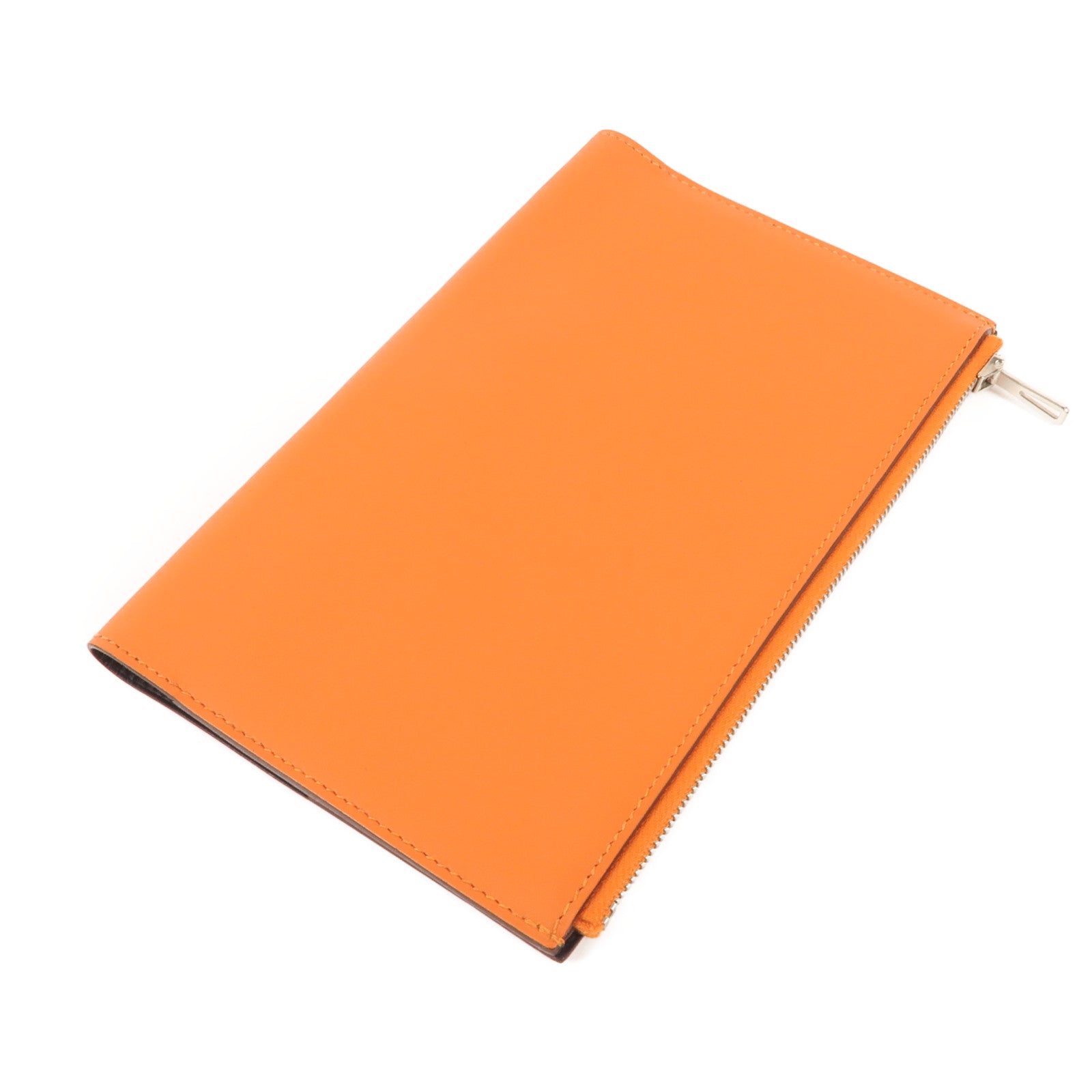 HERMES Swift皮革Passport Case護照套Orange 9J