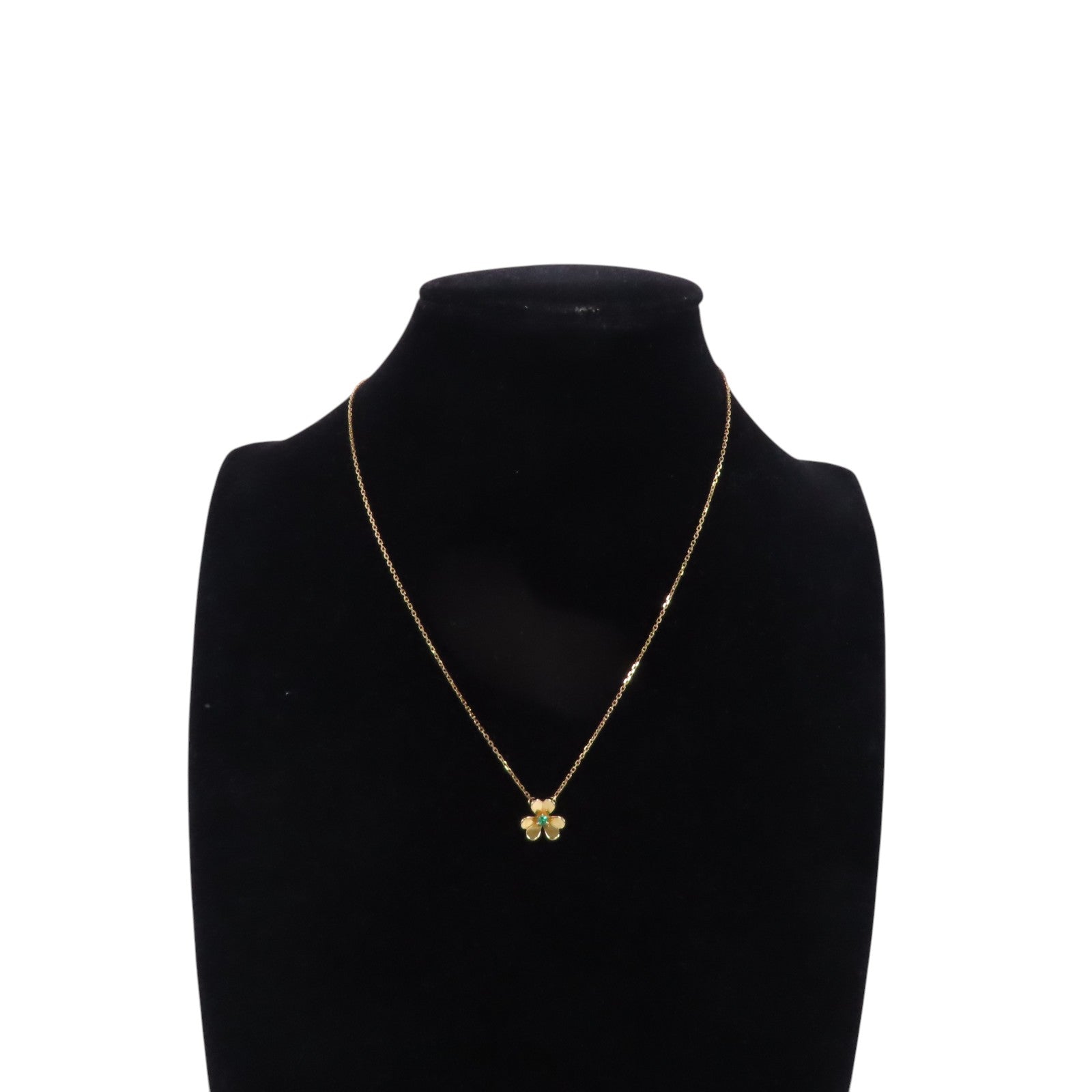 Van Cleef & Arpels 18K黃金Frivol Pendant Mini Emerald Necklace綠寶石項鏈