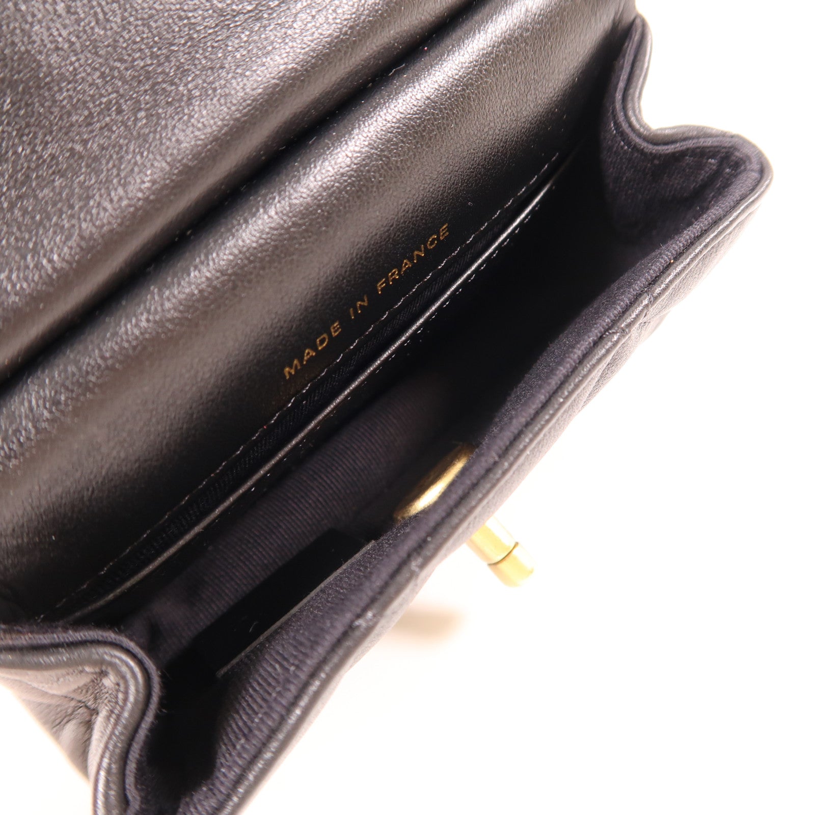 CHANEL 羊皮皮革Chain Shoulder金扣手挽肩背兩用袋