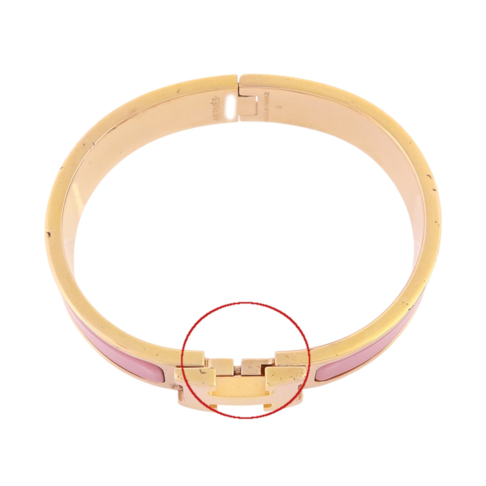 HERMES 金屬/琺瑯Clic H Bracelet金扣手鏈