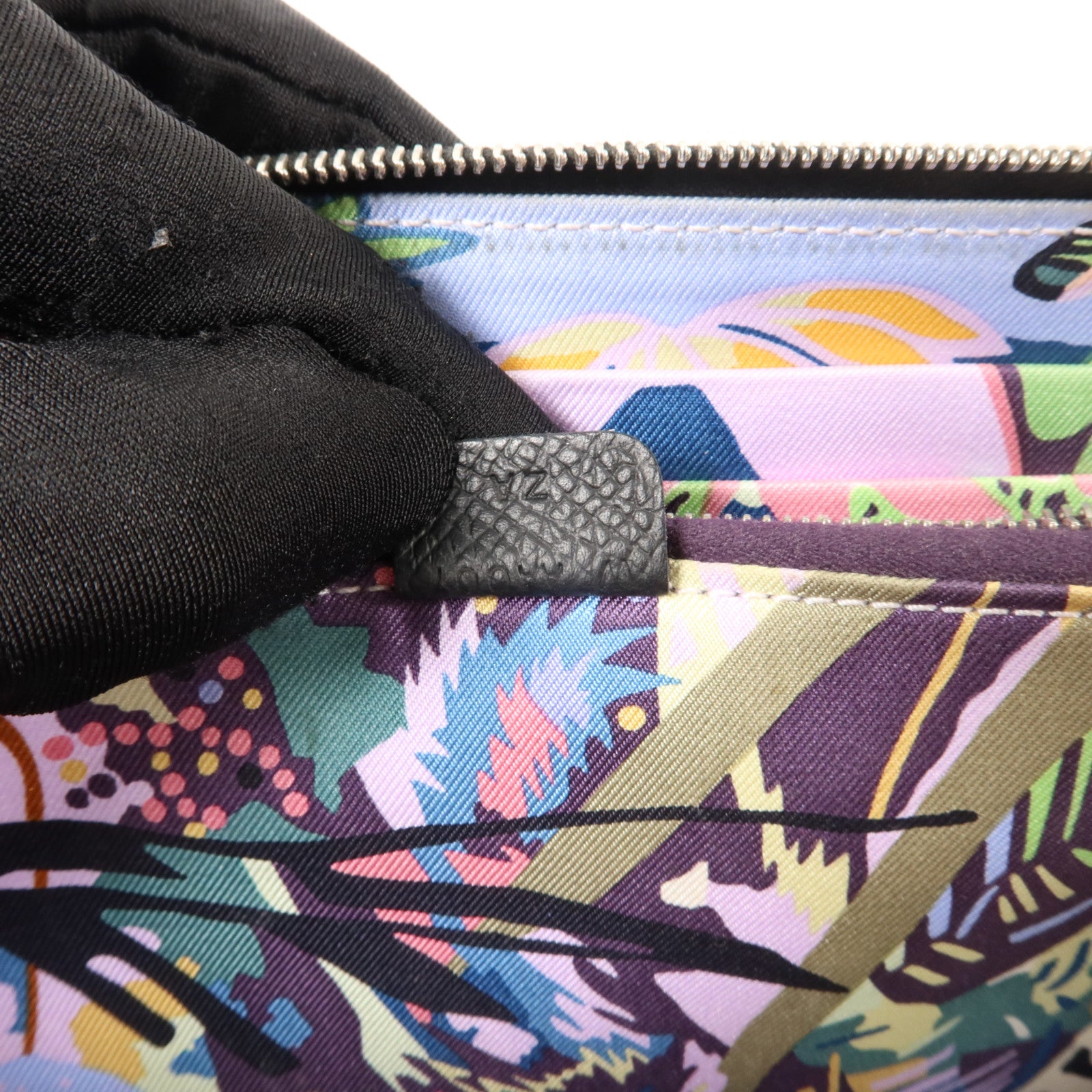 HERMES Epsom皮革Silk In Classique Long Wallet長錢包Noir