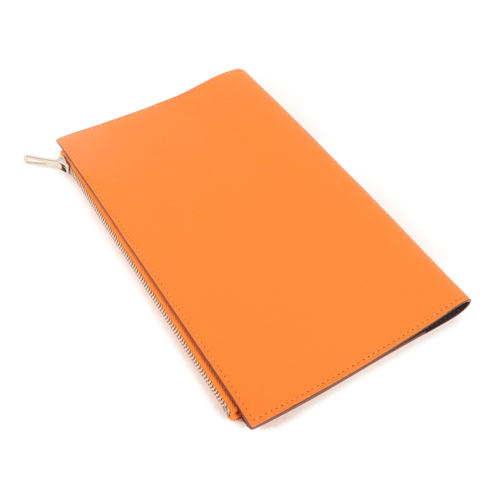 HERMES Swift皮革Passport Case護照套Orange 9J
