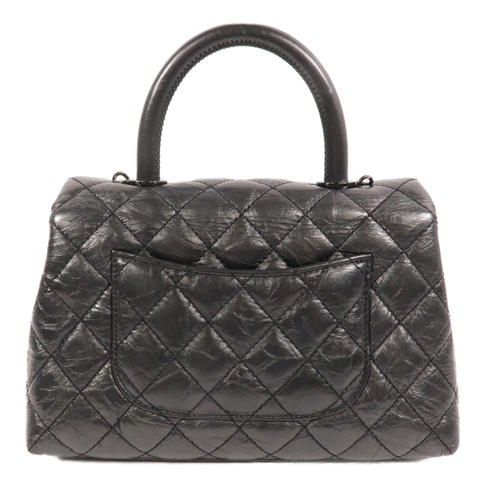 CHANEL 牛皮皮革Coco Handle Small鏈帶手挽肩背兩用袋