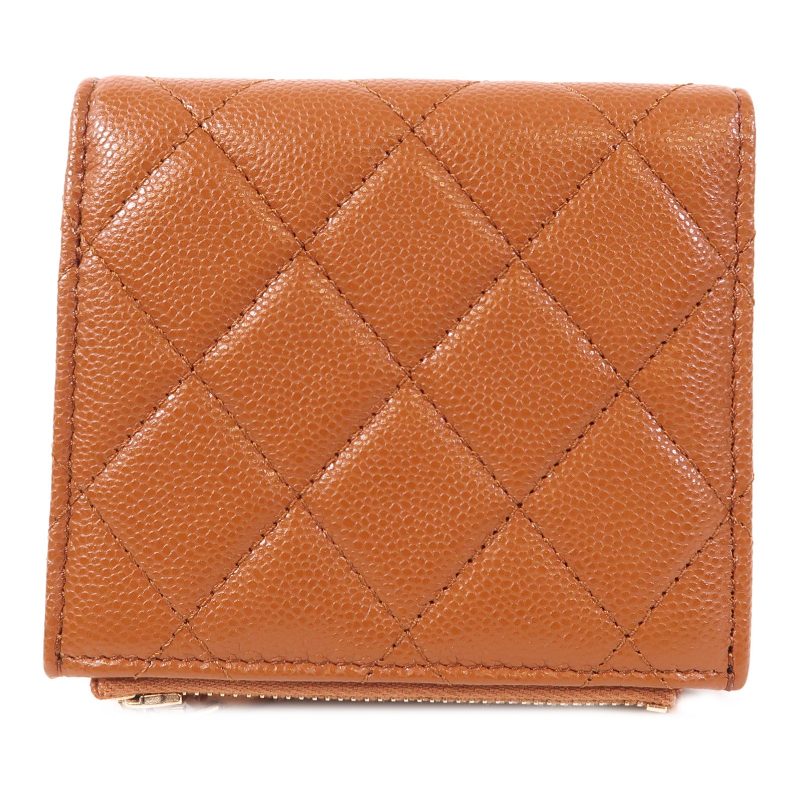 CHANEL 牛皮皮革Wallet金扣錢包