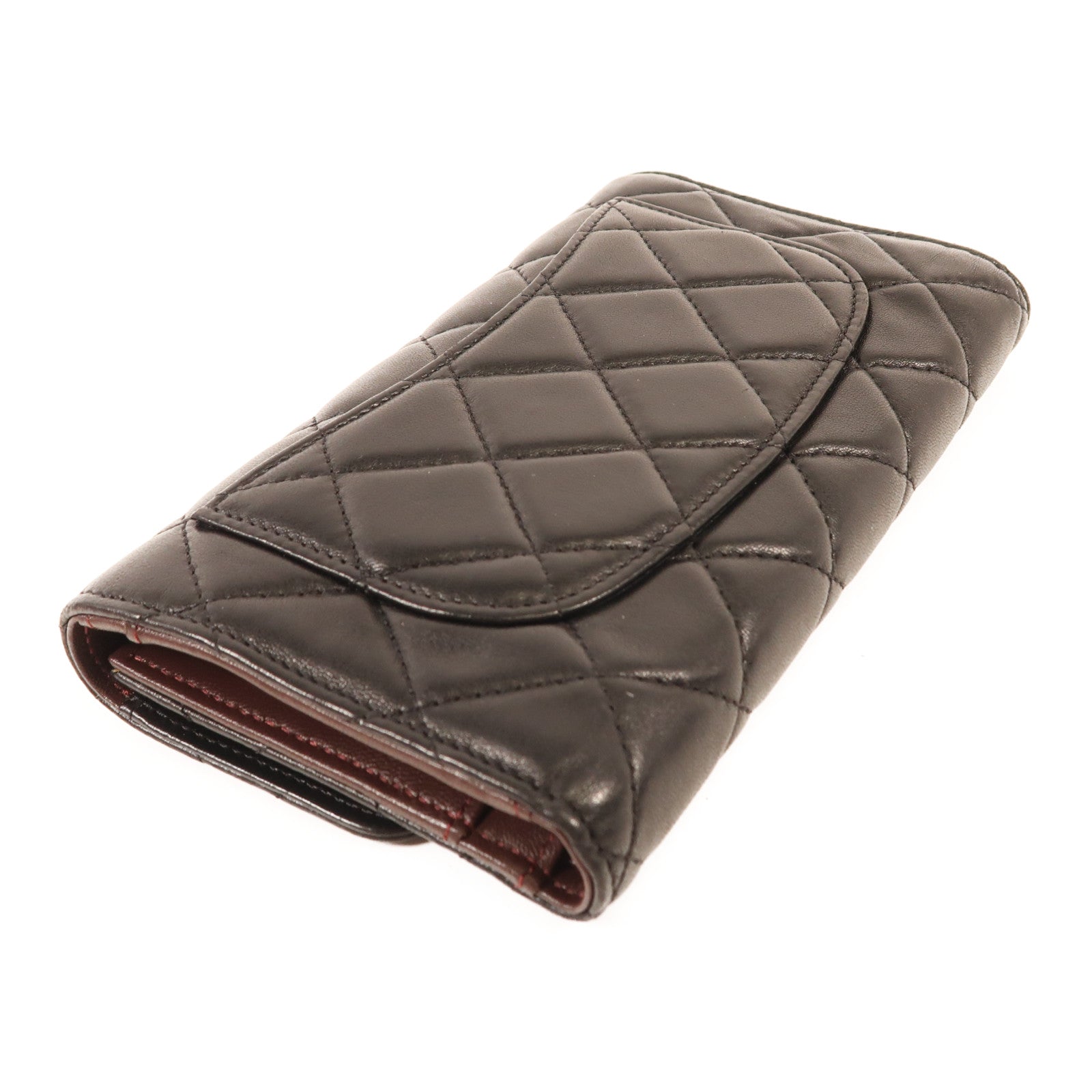 CHANEL 羊皮皮革Classic Flap Long Wallet金扣長錢包