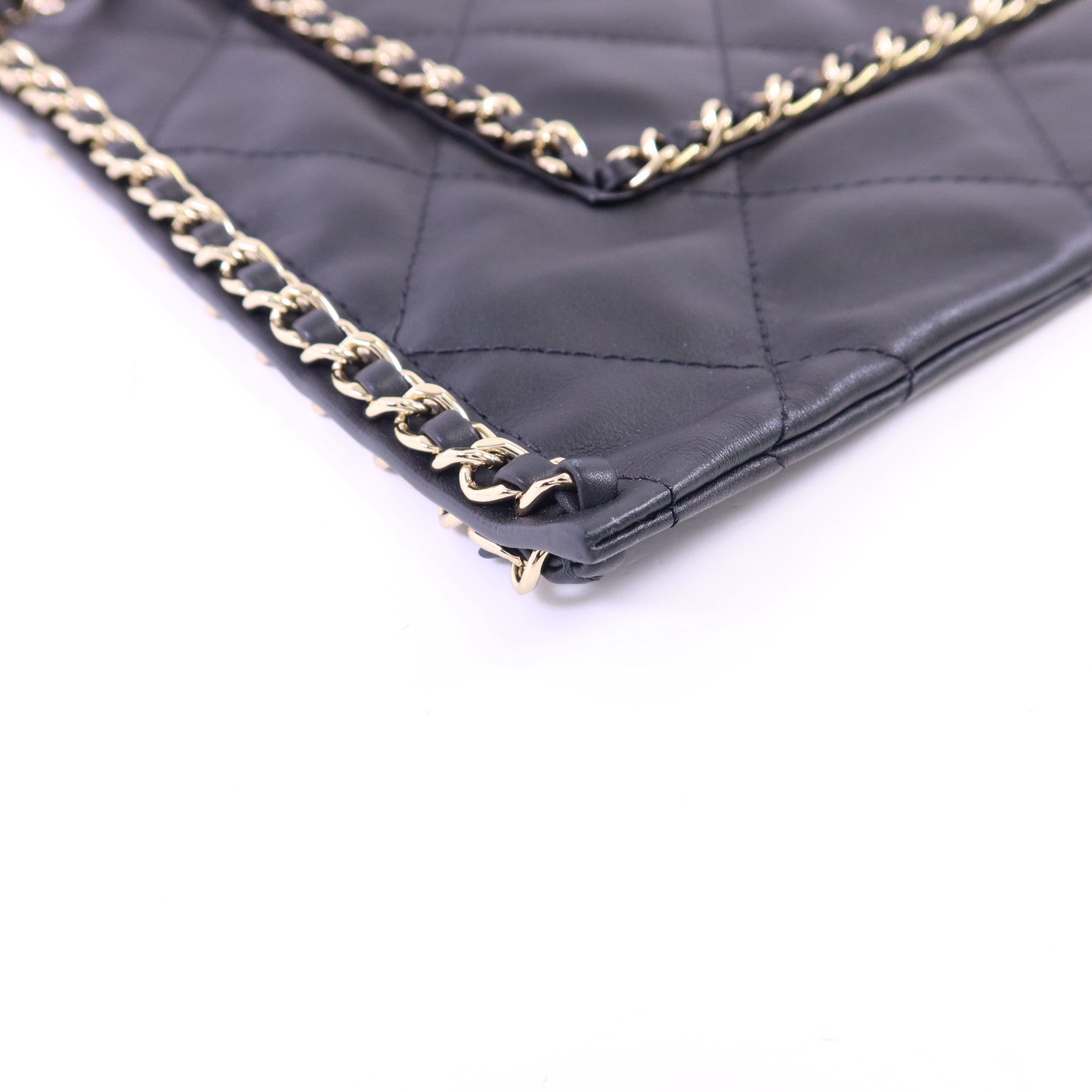 CHANEL 【激減優惠】牛皮皮革Matelasse Chain Shoulder金扣肩背袋