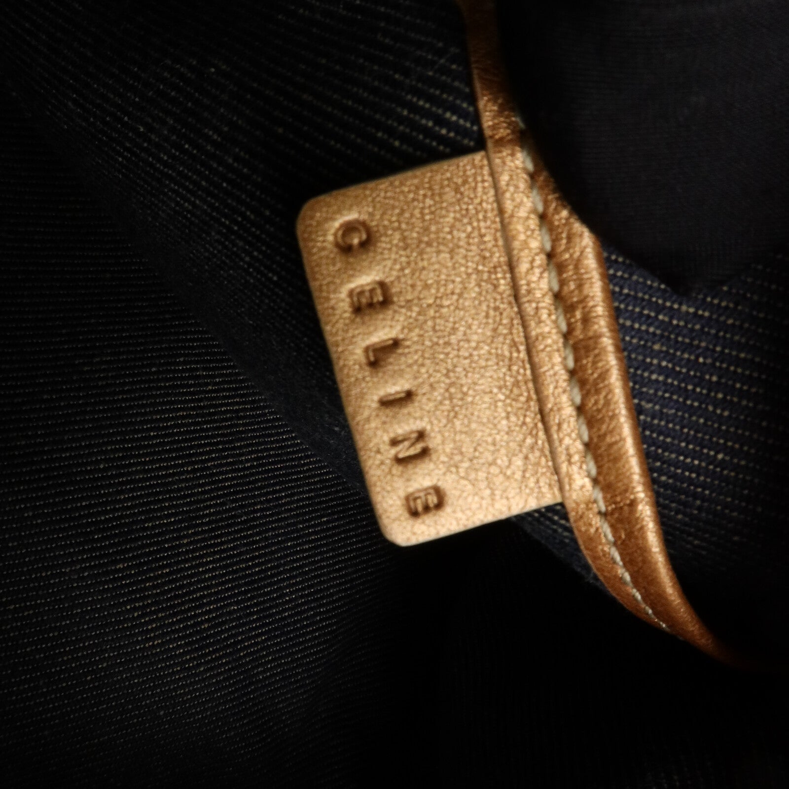 CELINE Denim Vintage Hand Bag鏈帶肩背袋