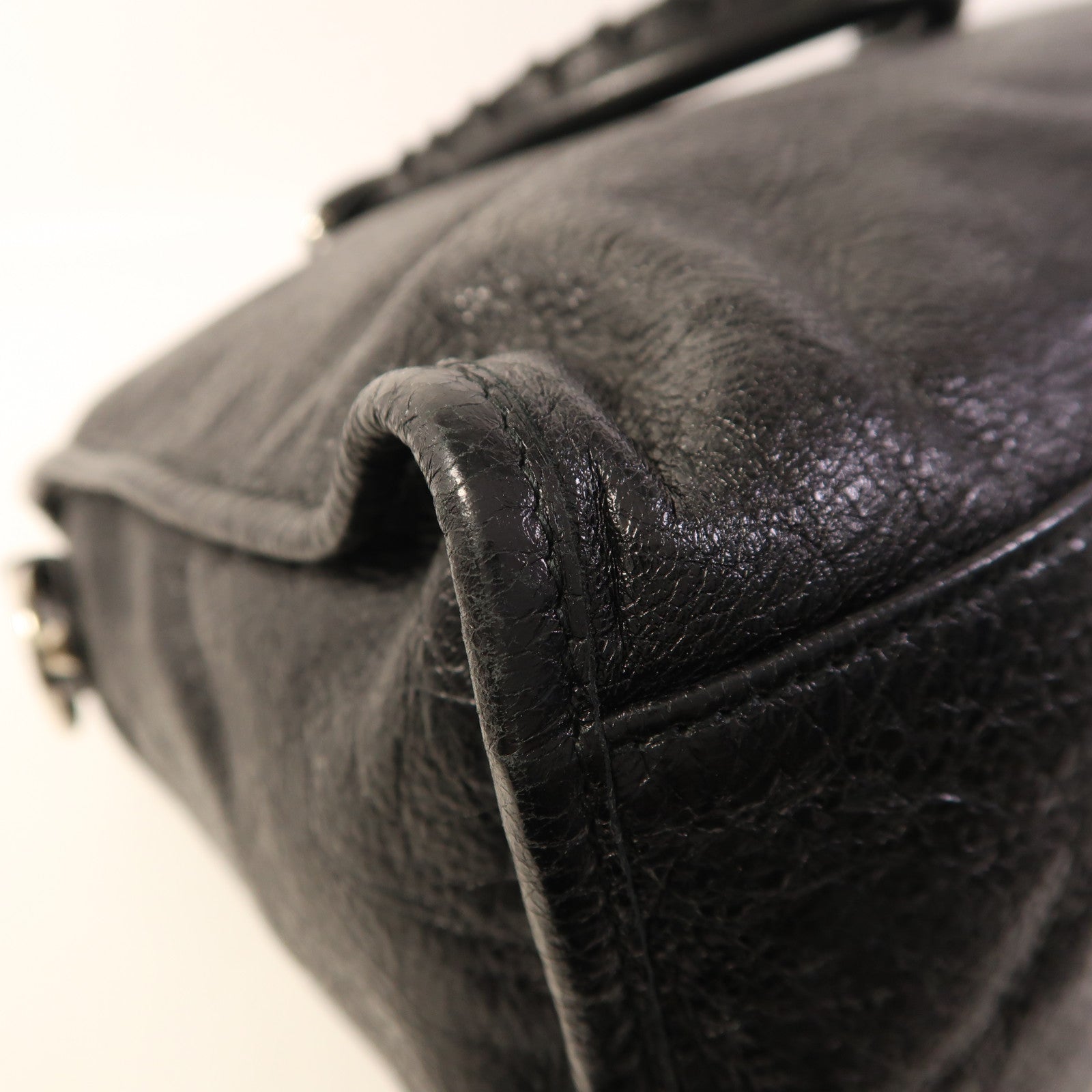 BALENCIAGA 皮革Classic City銀扣手挽肩背兩用袋