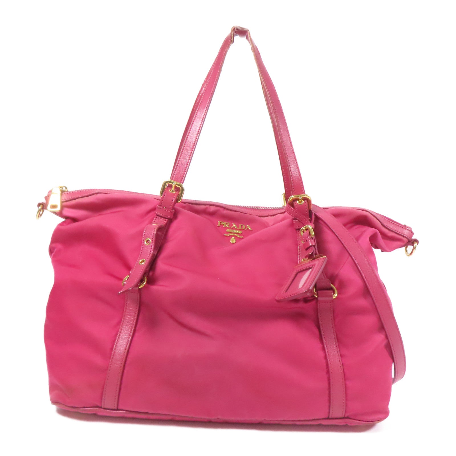 PRADA 尼龍Shoulder Bag金扣手挽肩背兩用袋
