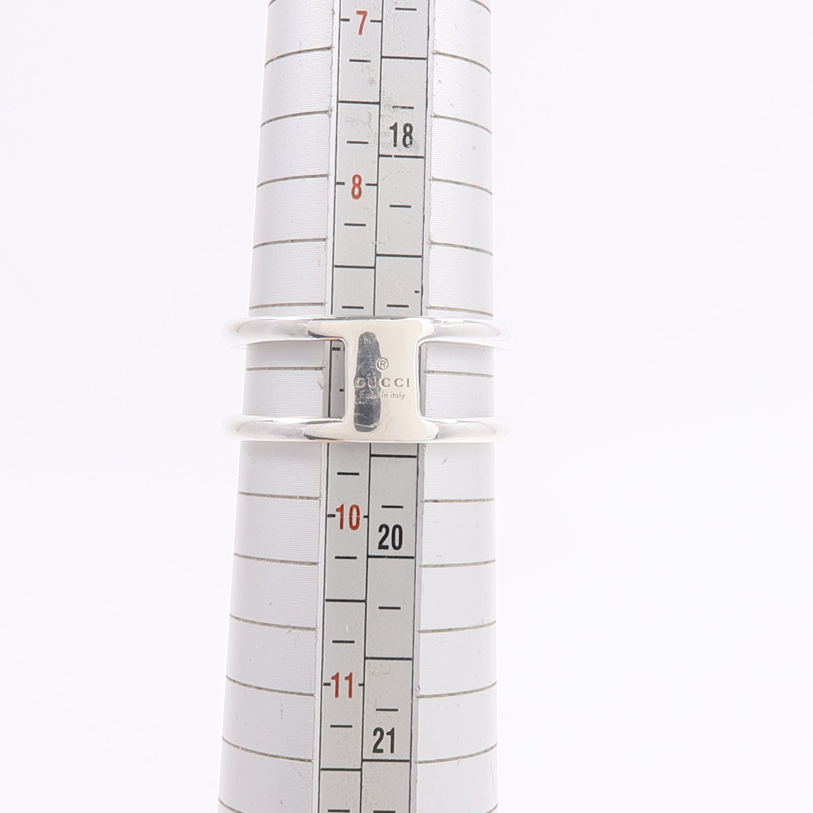 GUCCI 925純銀Interlocking G Open Band Ring戒指