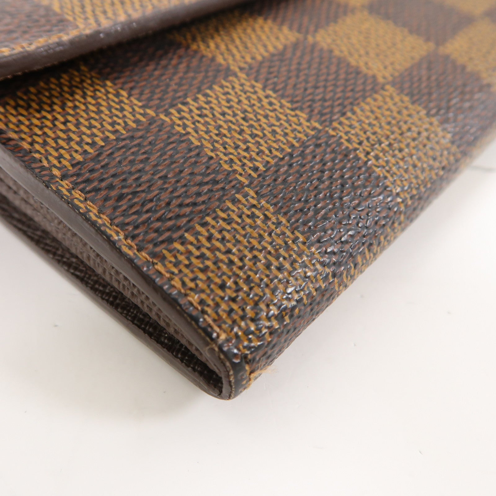 LOUIS VUITTON 【激減優惠】Damier Ebene Long Wallet金扣長錢包啡色