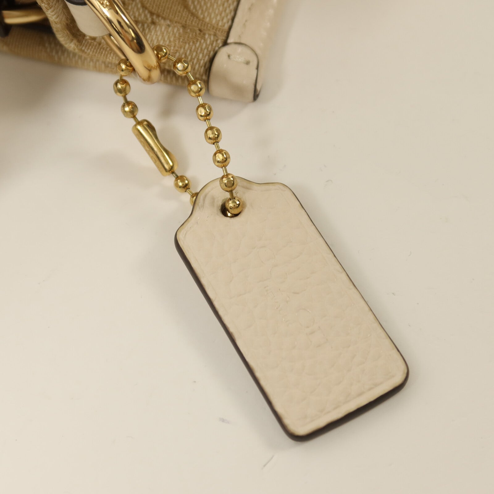 COACH 帆布/牛皮皮革2 Way Shoulder金扣手挽肩背兩用袋