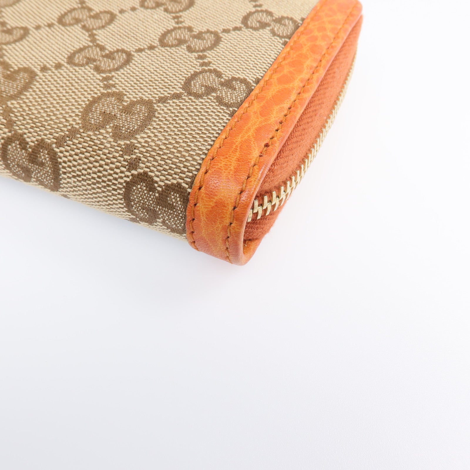 GUCCI 帆布Long Wallet金扣長錢包