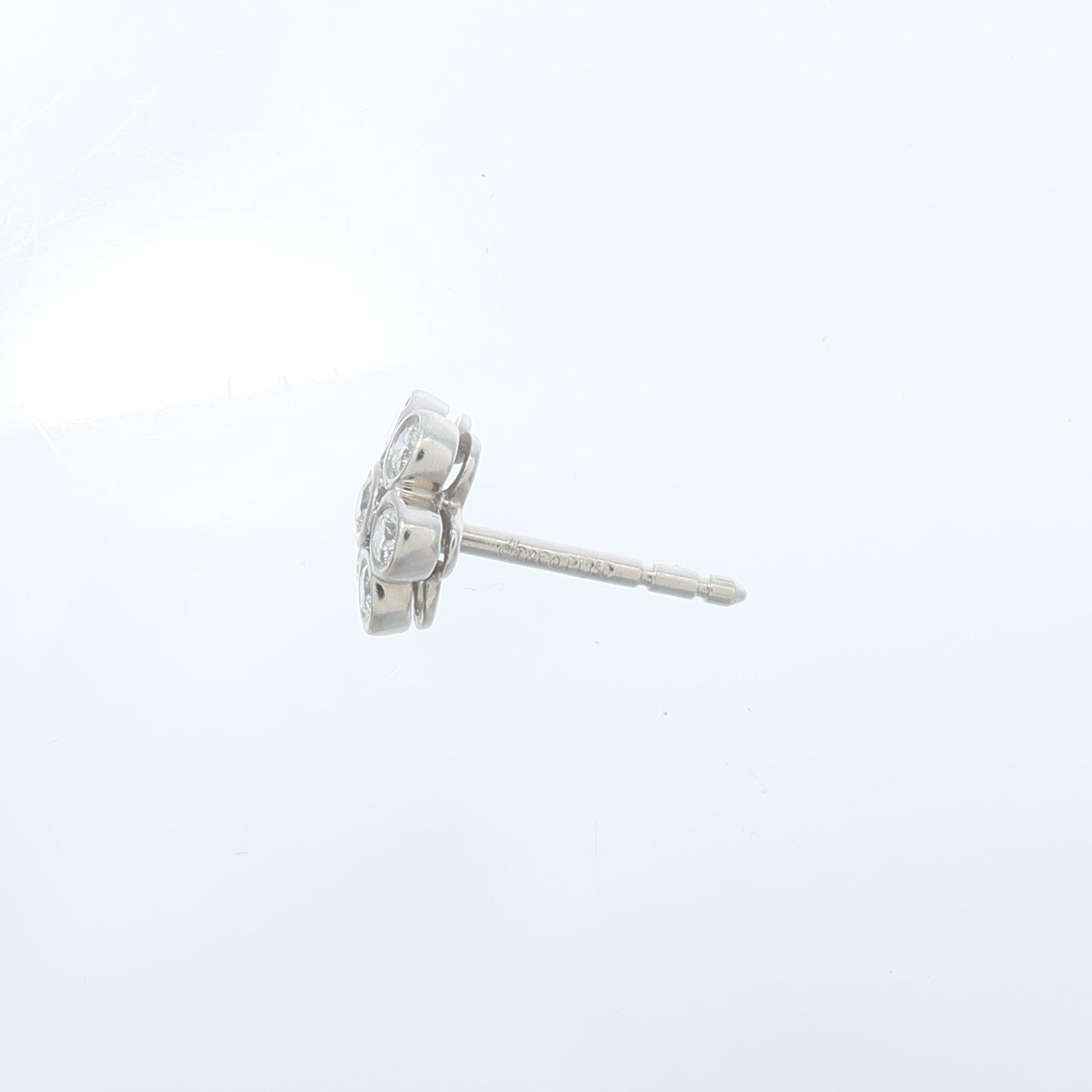 TIFFANY＆CO PT950鉑金Diamond Flower Earrings鑽石耳環