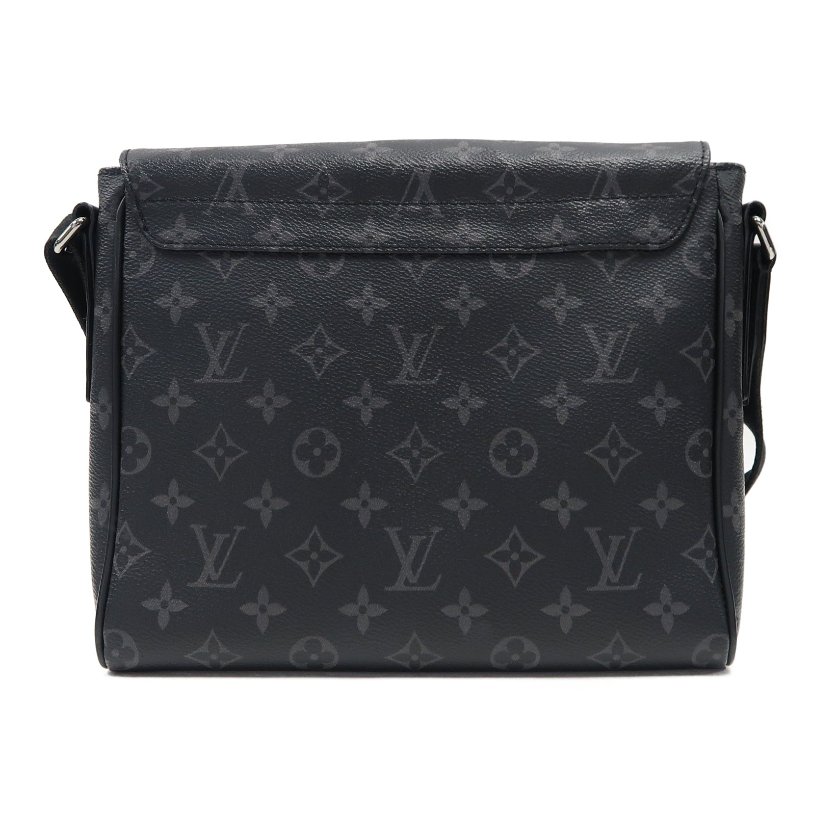 LOUIS VUITTON Monogram Eclipse District PM銀扣肩背袋黑色