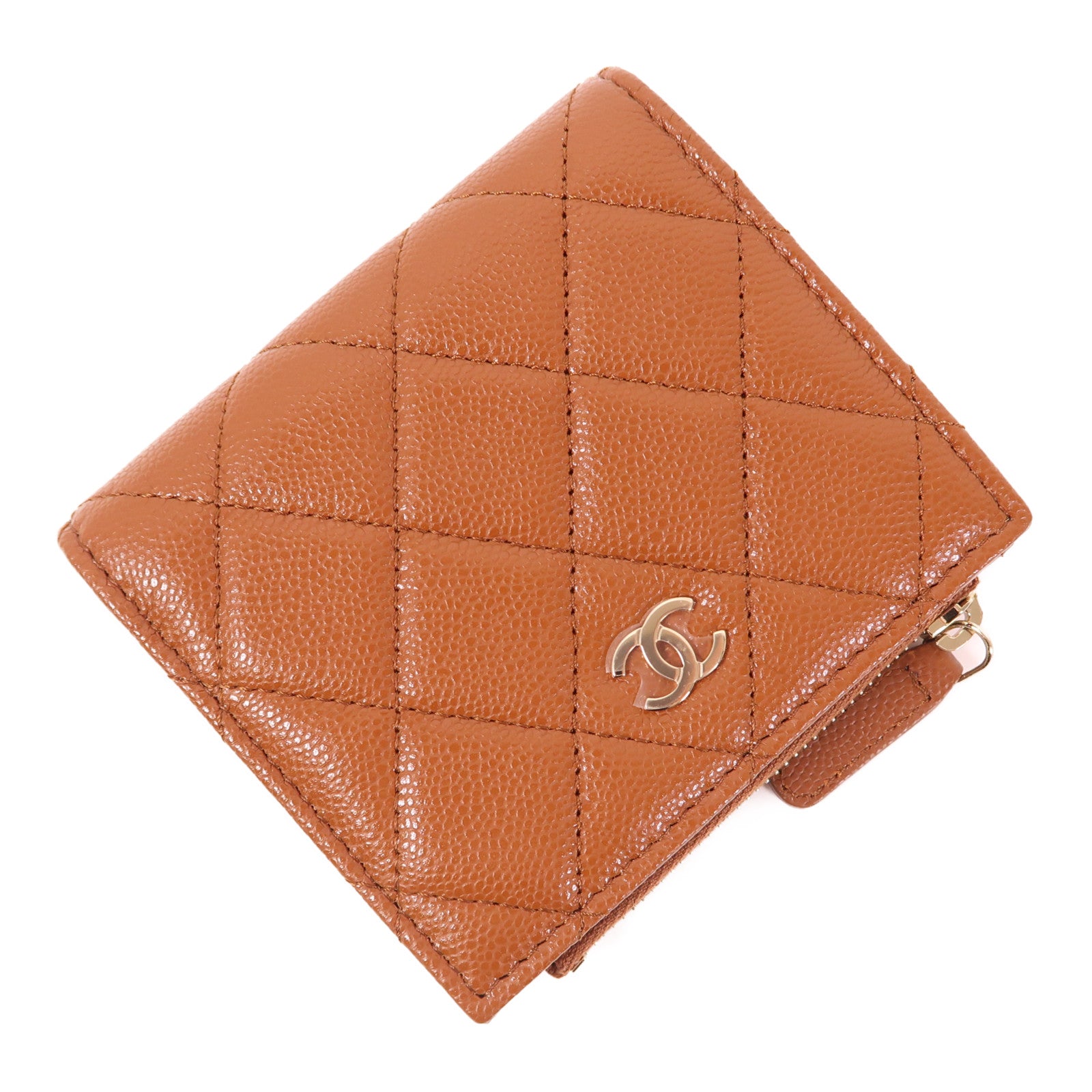 CHANEL 牛皮皮革Wallet金扣錢包