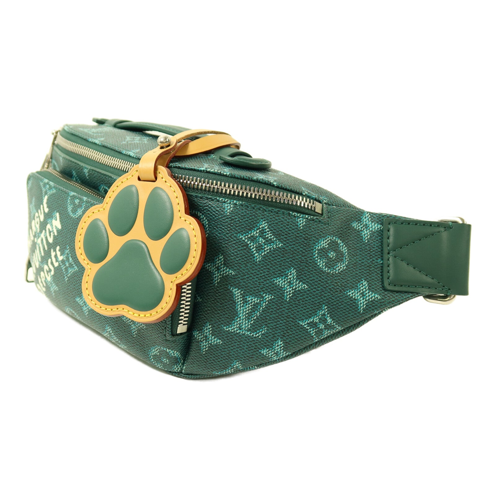 LOUIS VUITTON Monogram Heritage Dog LVers Rush Bumbag銀扣腰包