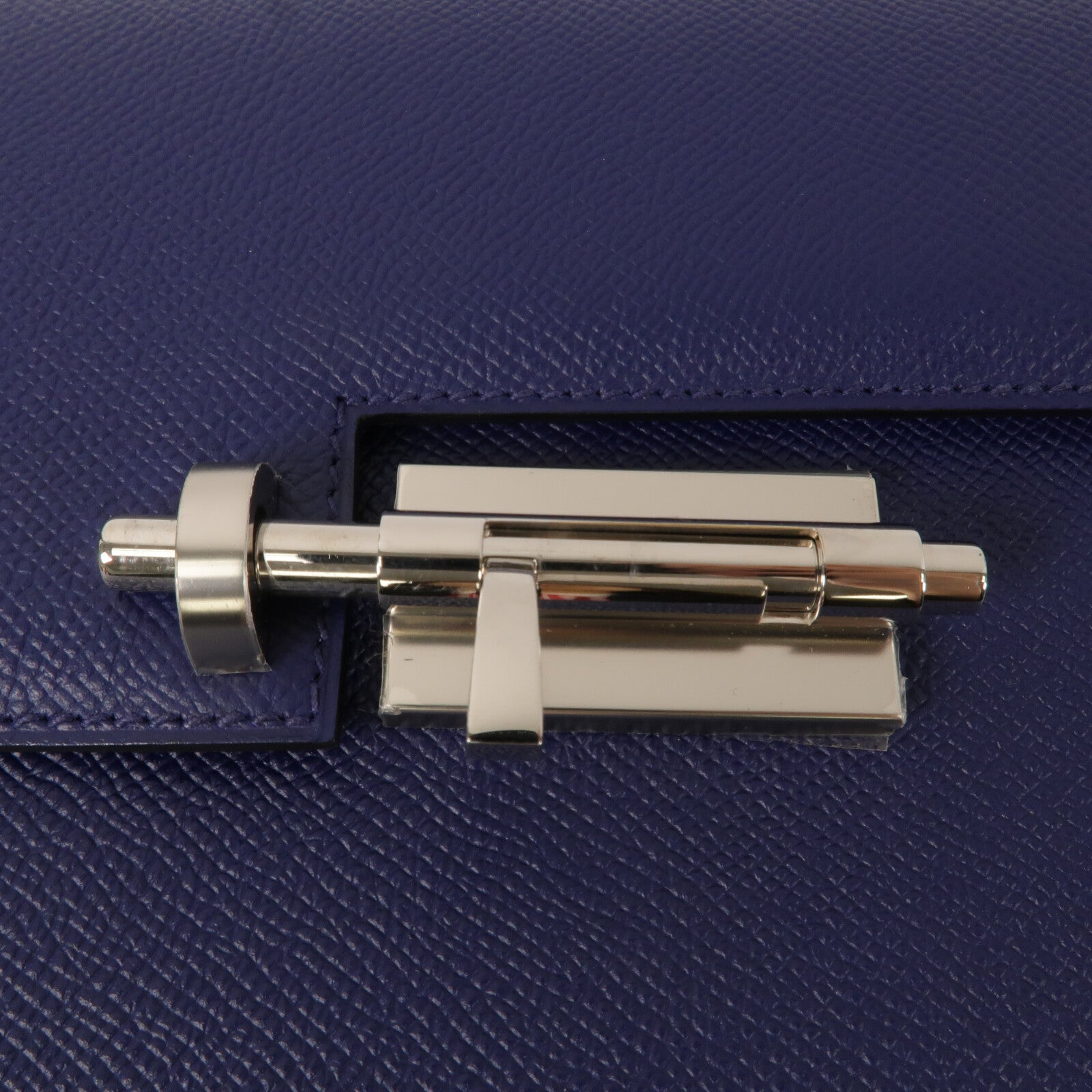 HERMES Epsom皮革Verrou 23肩背袋Bleu Saphir