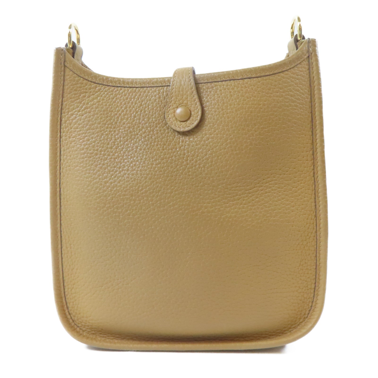 HERMES Clemence皮革Evelyne TPM金扣肩背袋Biscuit/啡色