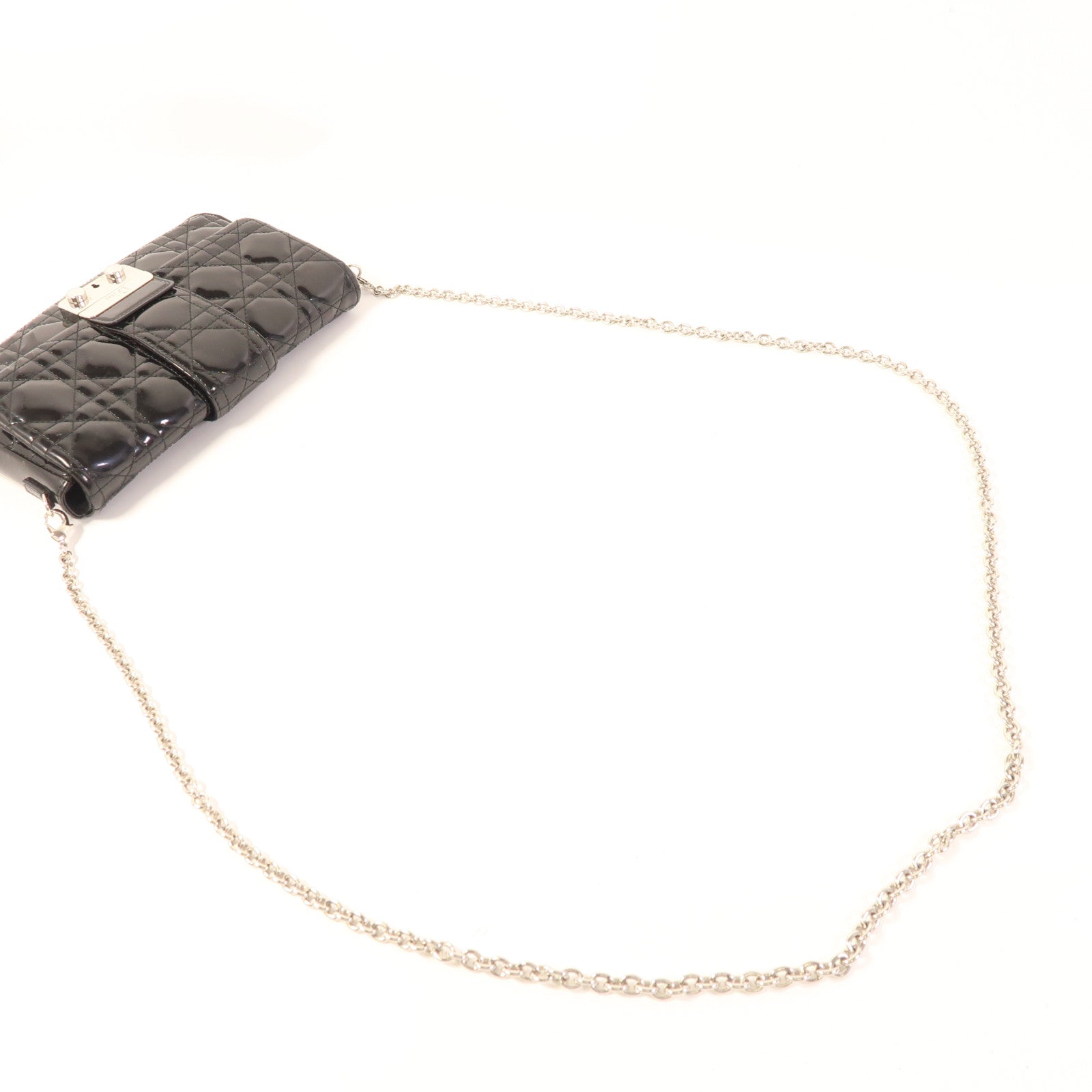 Dior 漆皮皮革Shoulder Bag銀扣肩背袋