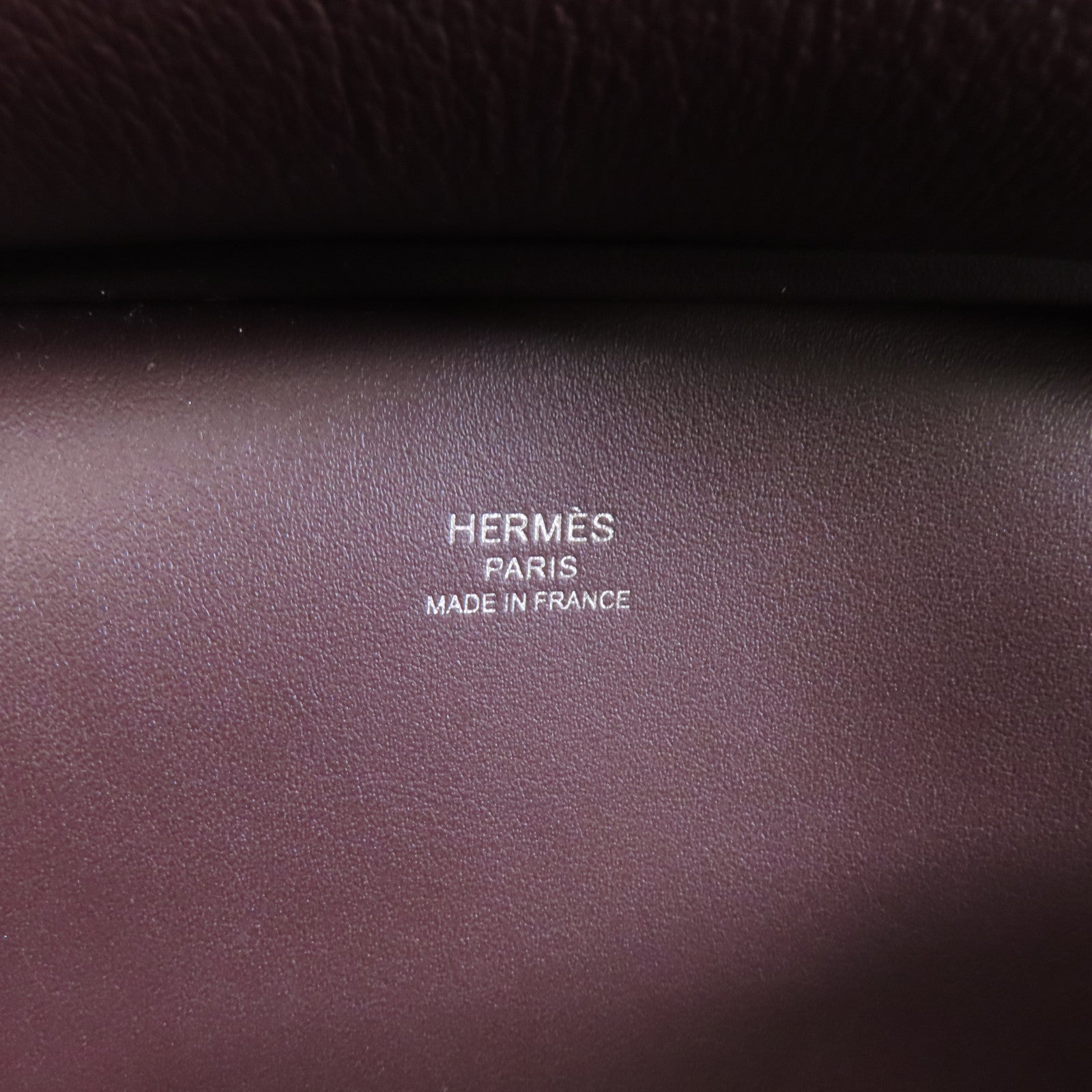 HERMES Evercolor皮革Mini Jypsiere銀扣肩背袋Rouge Sellier啡色