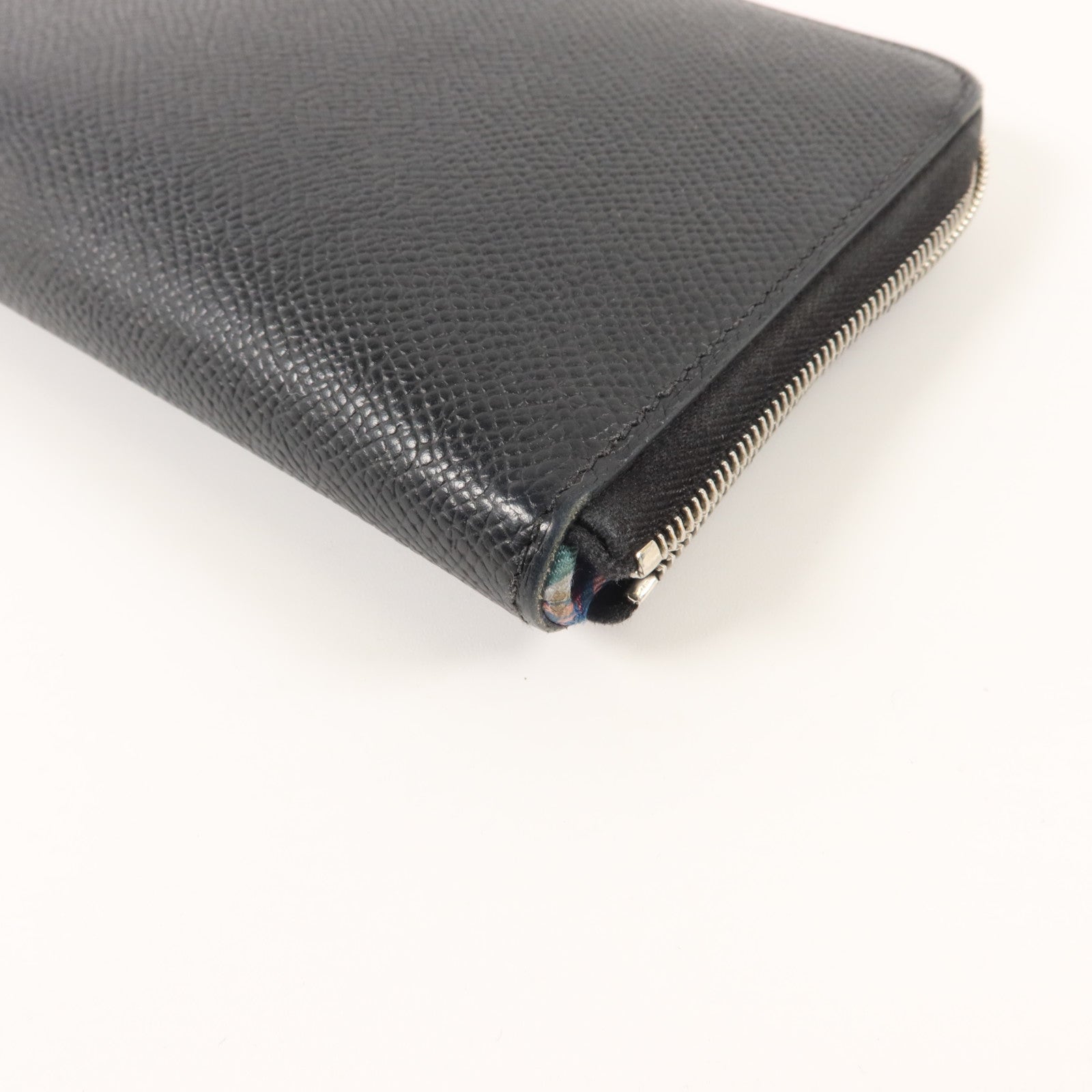 HERMES Epsom皮革Silk In Classique Long Wallet長錢包Noir