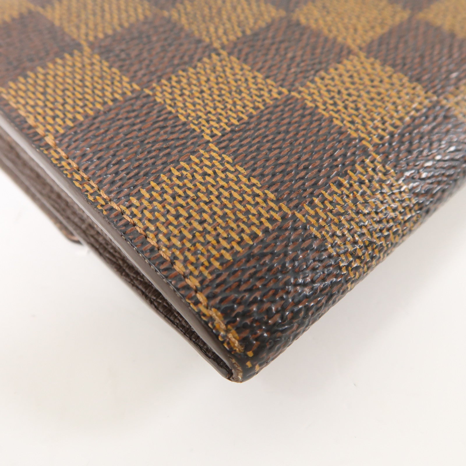 LOUIS VUITTON 【激減優惠】Damier Ebene Long Wallet金扣長錢包啡色