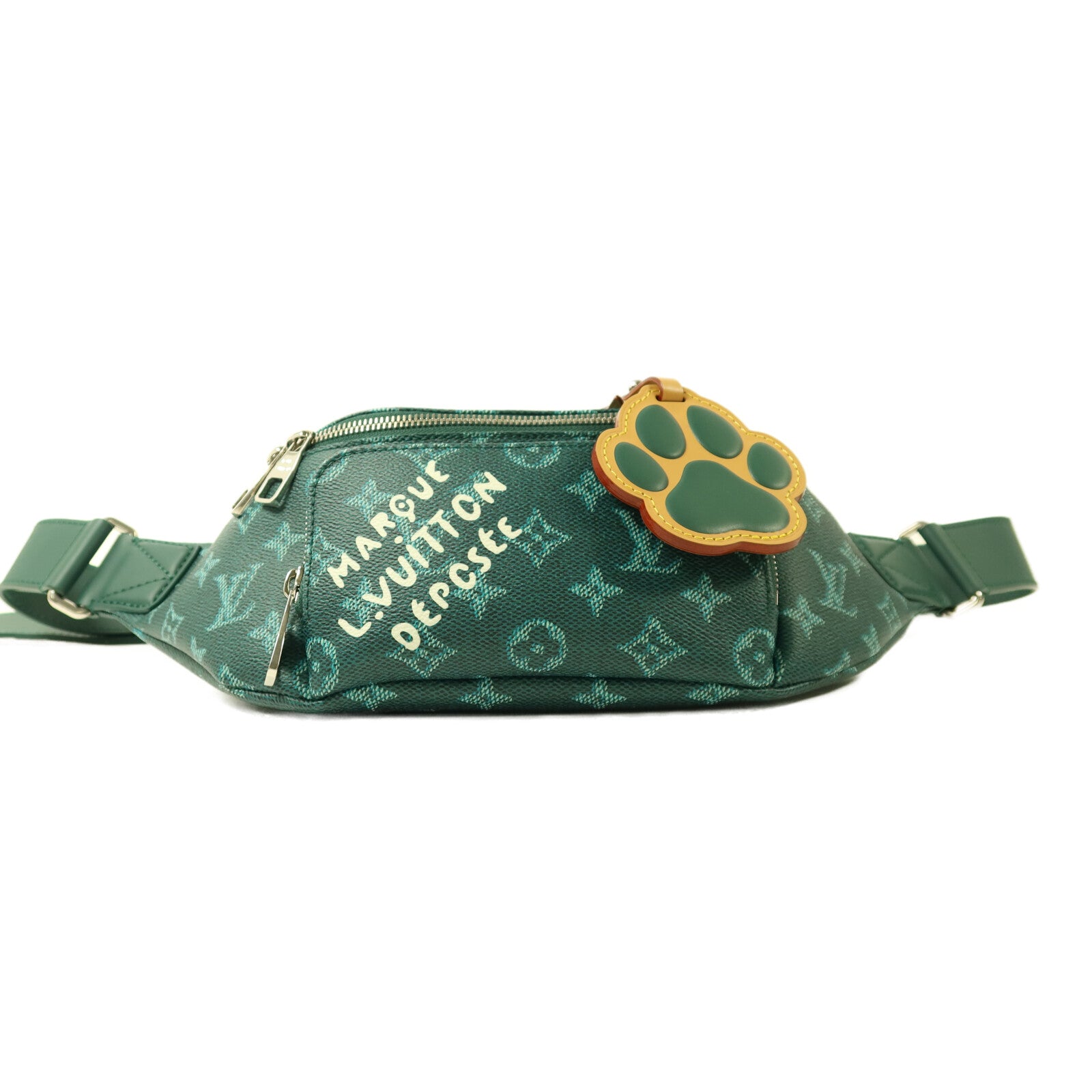 LOUIS VUITTON Monogram Heritage Dog LVers Rush Bumbag銀扣腰包