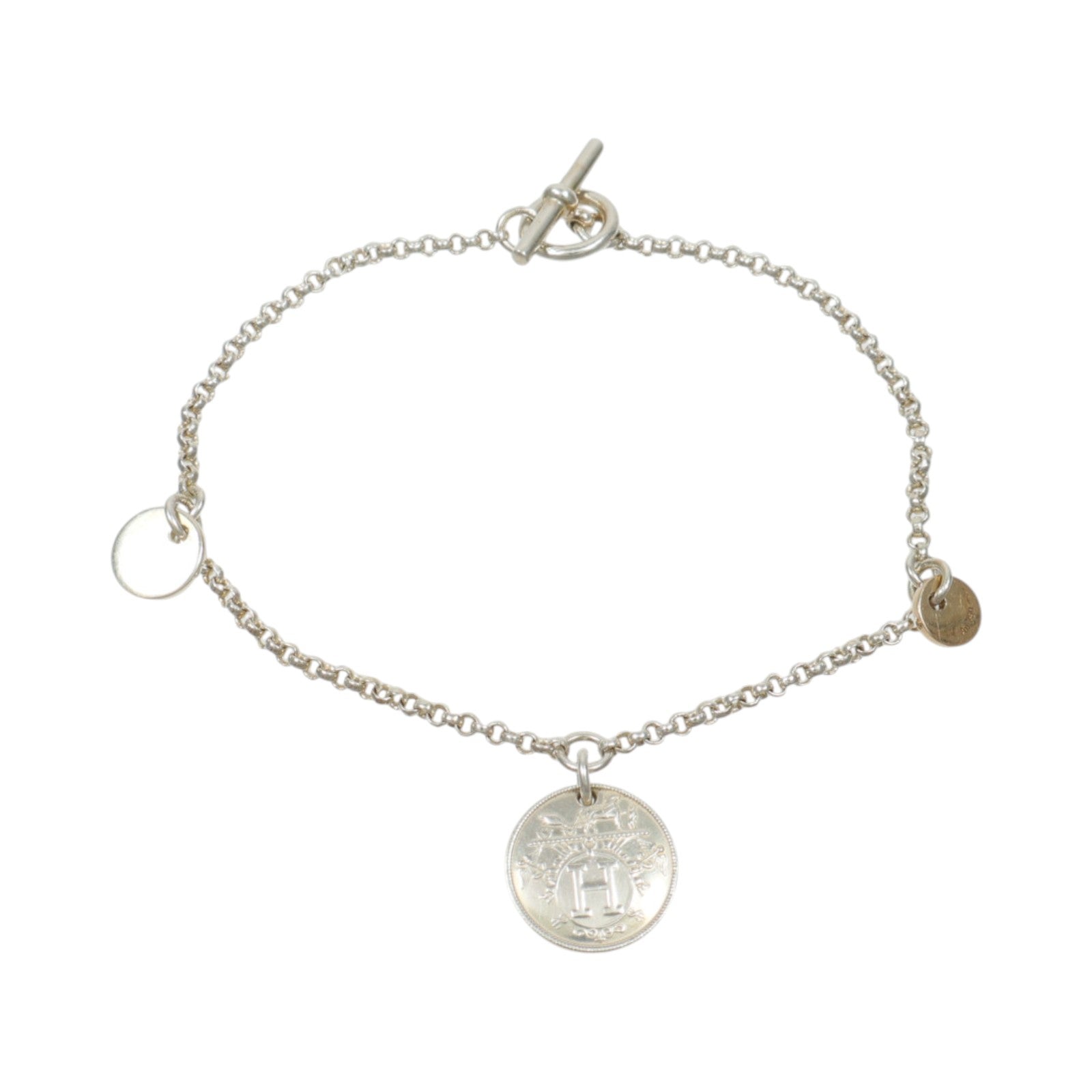 HERMES 18K玫瑰金/925純銀Ex-Libris Bracelet手鏈