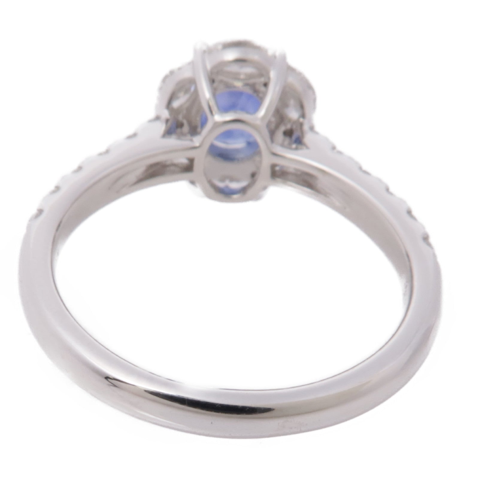 JEWELRY 18K白金Sapphire Diamond Ring藍寶石/鑽石戒指US#6