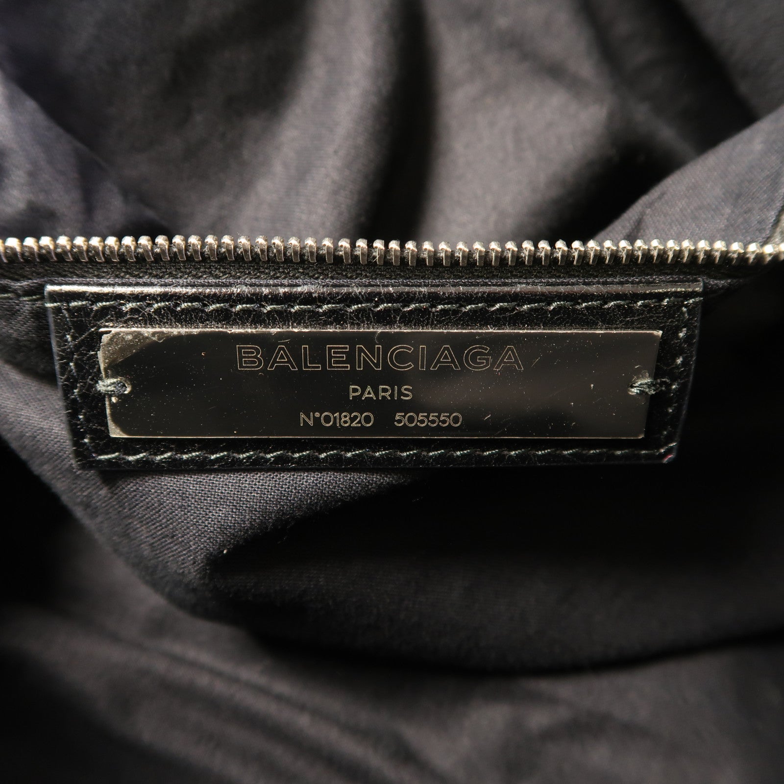 BALENCIAGA 皮革Classic City銀扣手挽肩背兩用袋