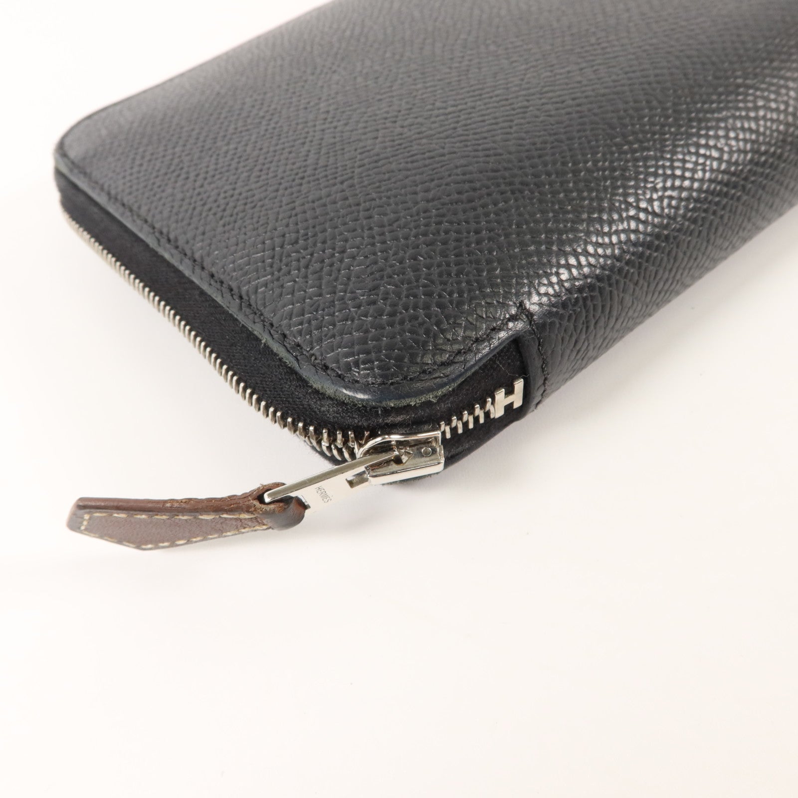 HERMES Epsom皮革Silk In Classique Long Wallet長錢包Noir
