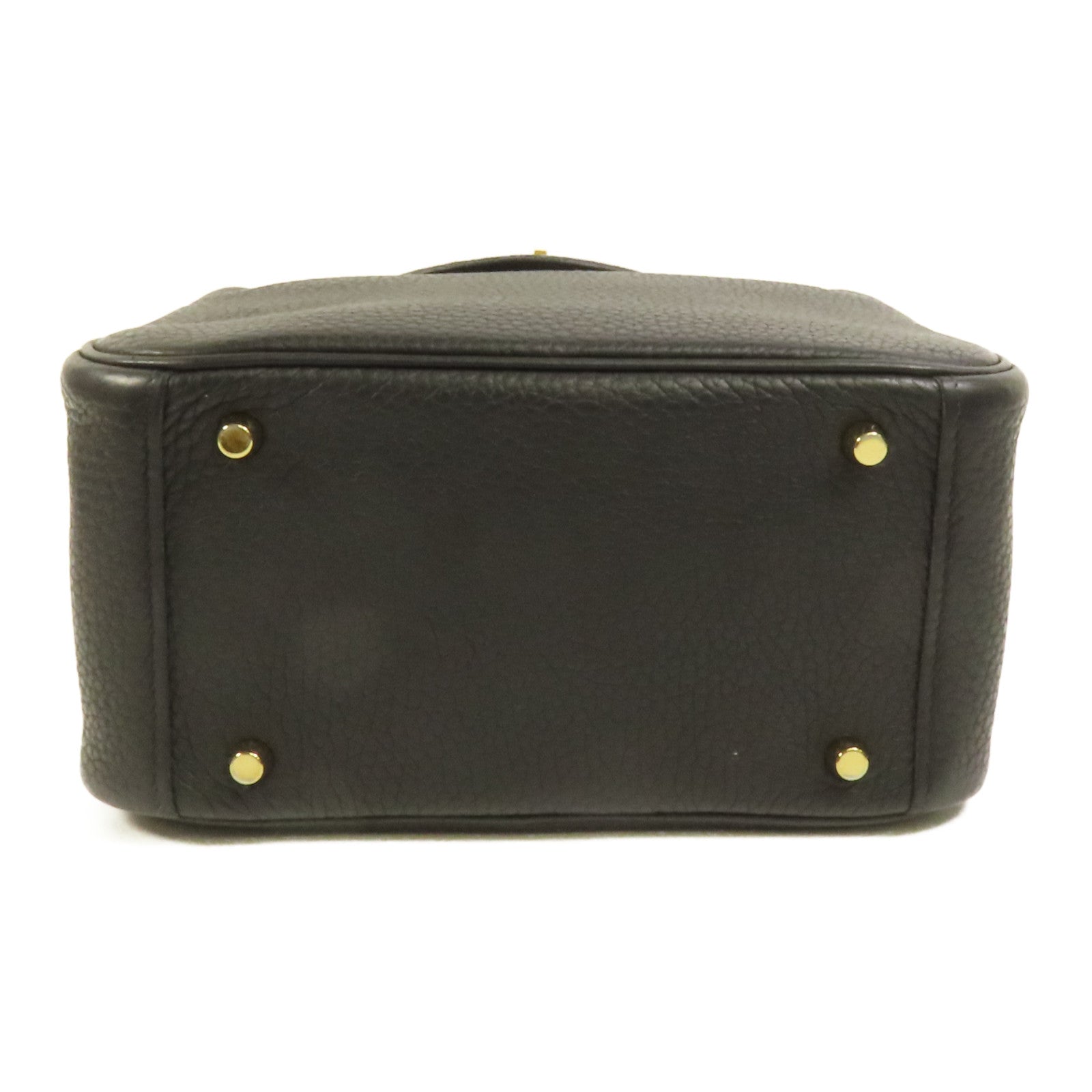 HERMES Clemence皮革Mini Lindy金扣手挽肩背兩用袋Noir