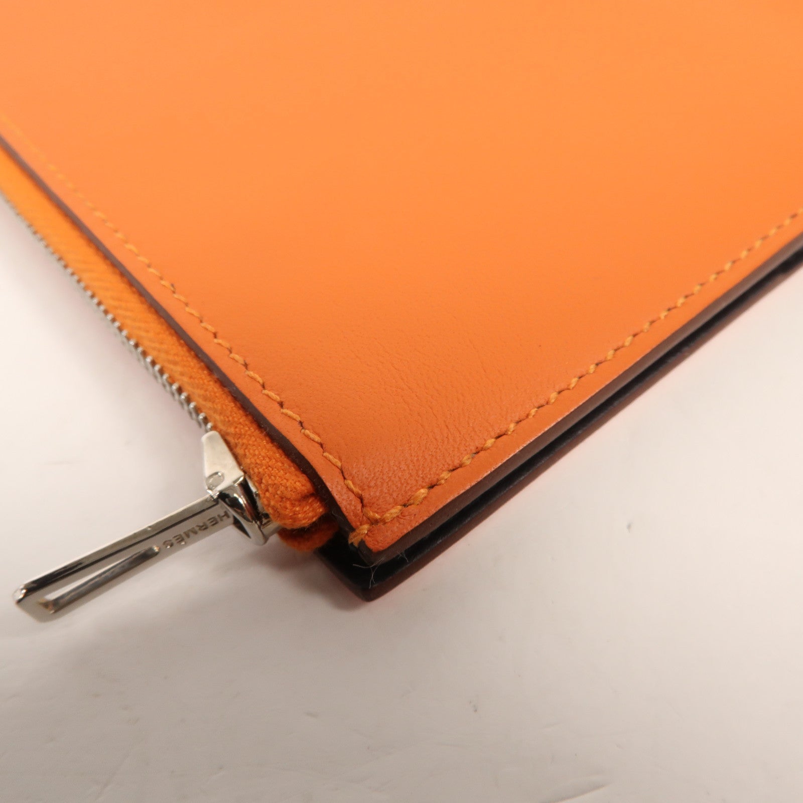 HERMES Swift皮革Passport Case護照套Orange 9J