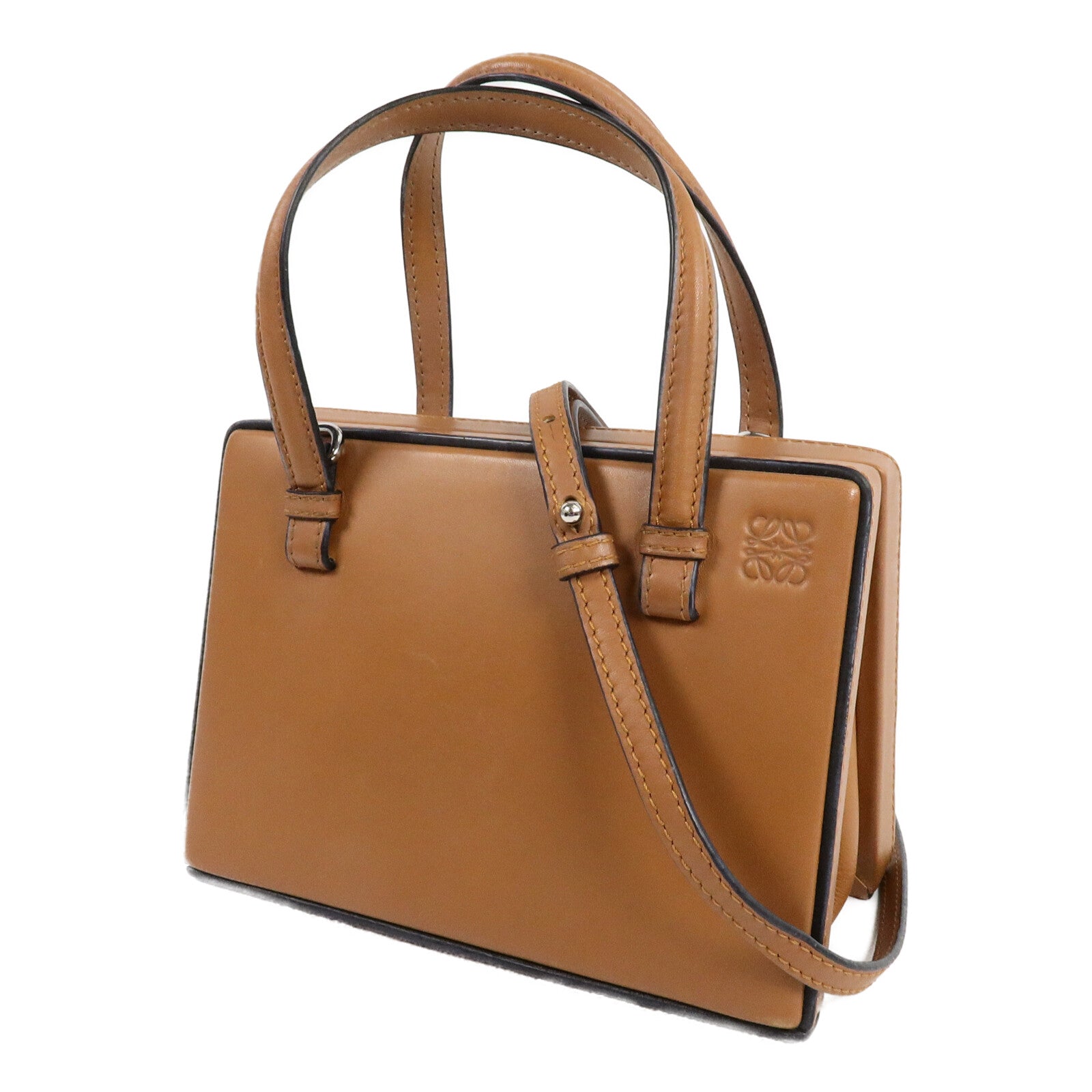 LOEWE 牛皮皮革Postal Small Bag手挽肩背兩用袋