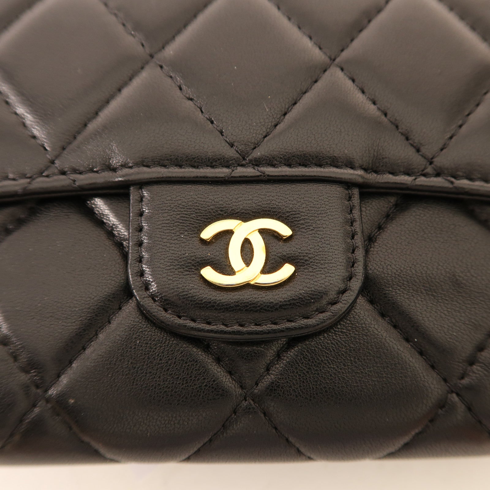 CHANEL 羊皮皮革Classic Flap Long Wallet金扣長錢包