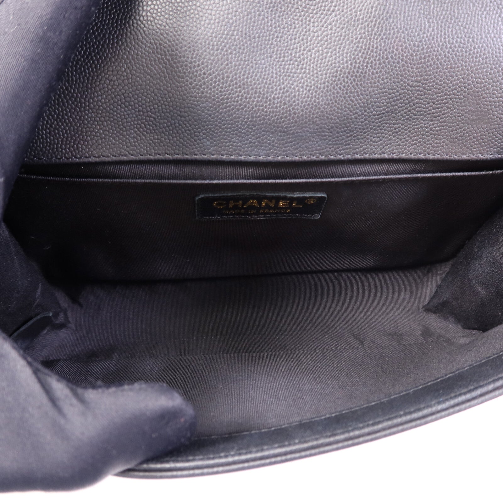 CHANEL 【激減優惠】牛皮皮革Boy 25金扣鏈帶肩背袋