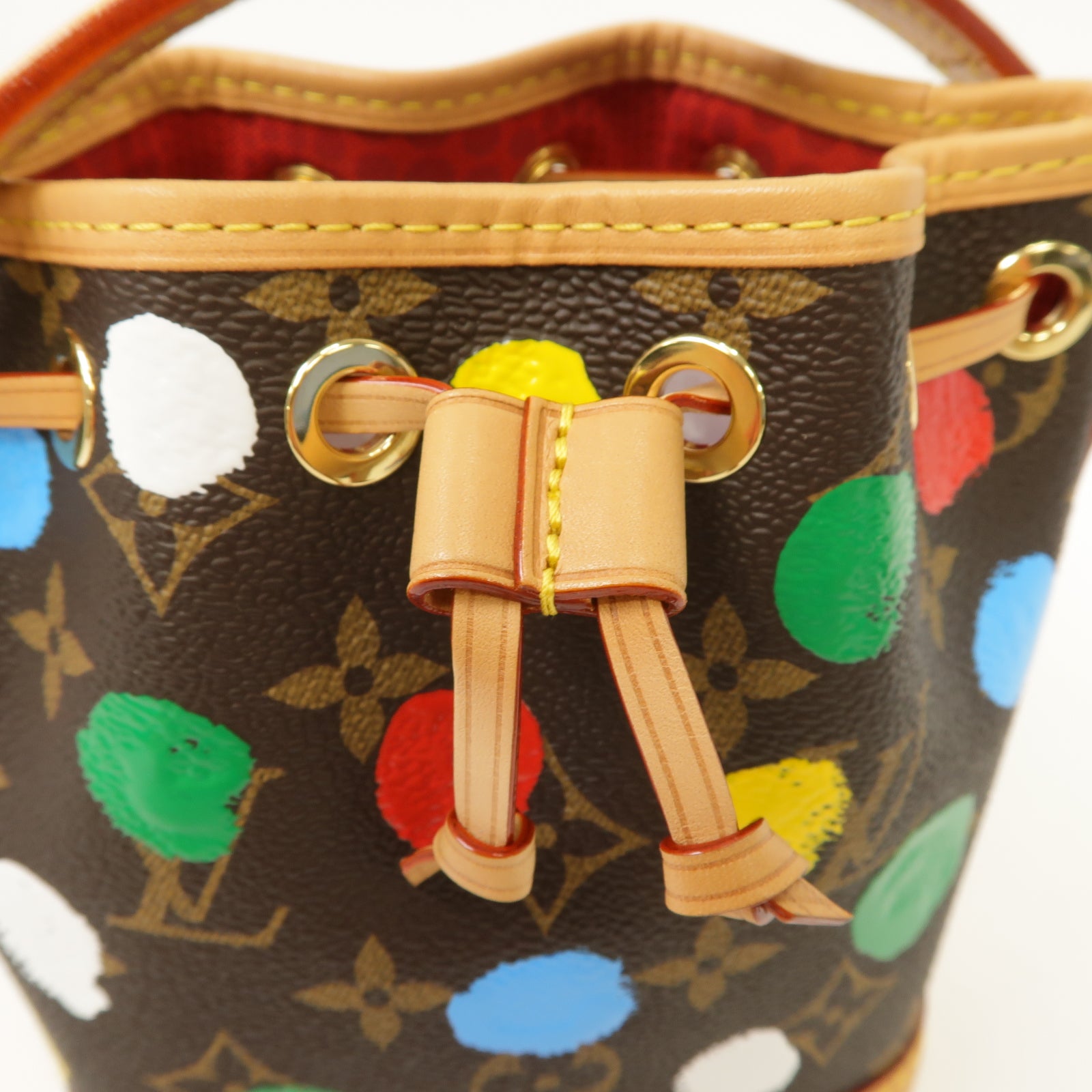 LOUIS VUITTON Monogram LV x YK Nano Noe金扣手挽肩背兩用袋啡色/彩色