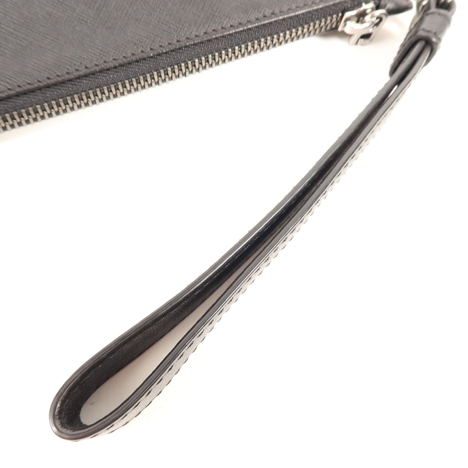 VERSACE 牛皮皮革Clutch Bag銀扣手拿包