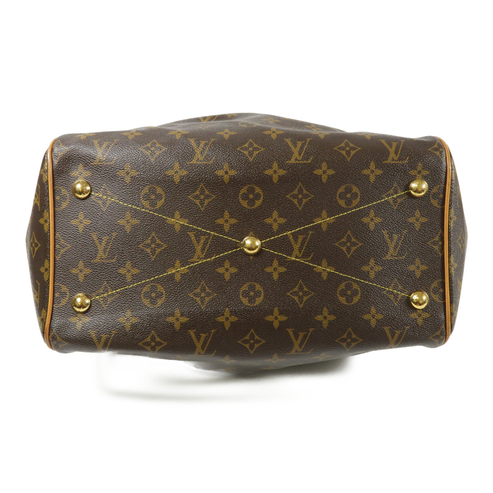 LOUIS VUITTON LV GHW Tivoli GM Shoulder Bag M40144 Monogram Brown