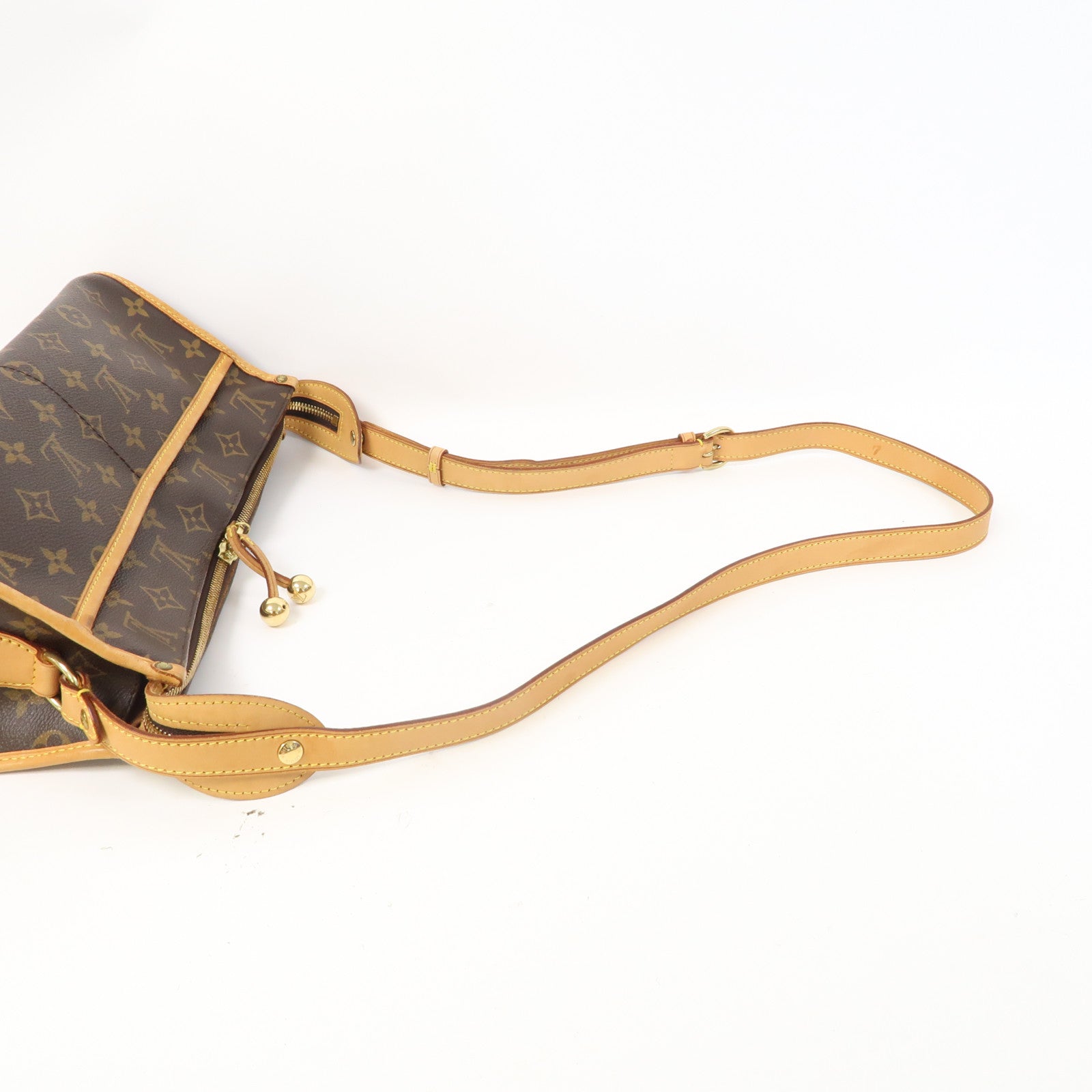 LOUIS VUITTON Monogram Popincourt金扣肩背袋啡色