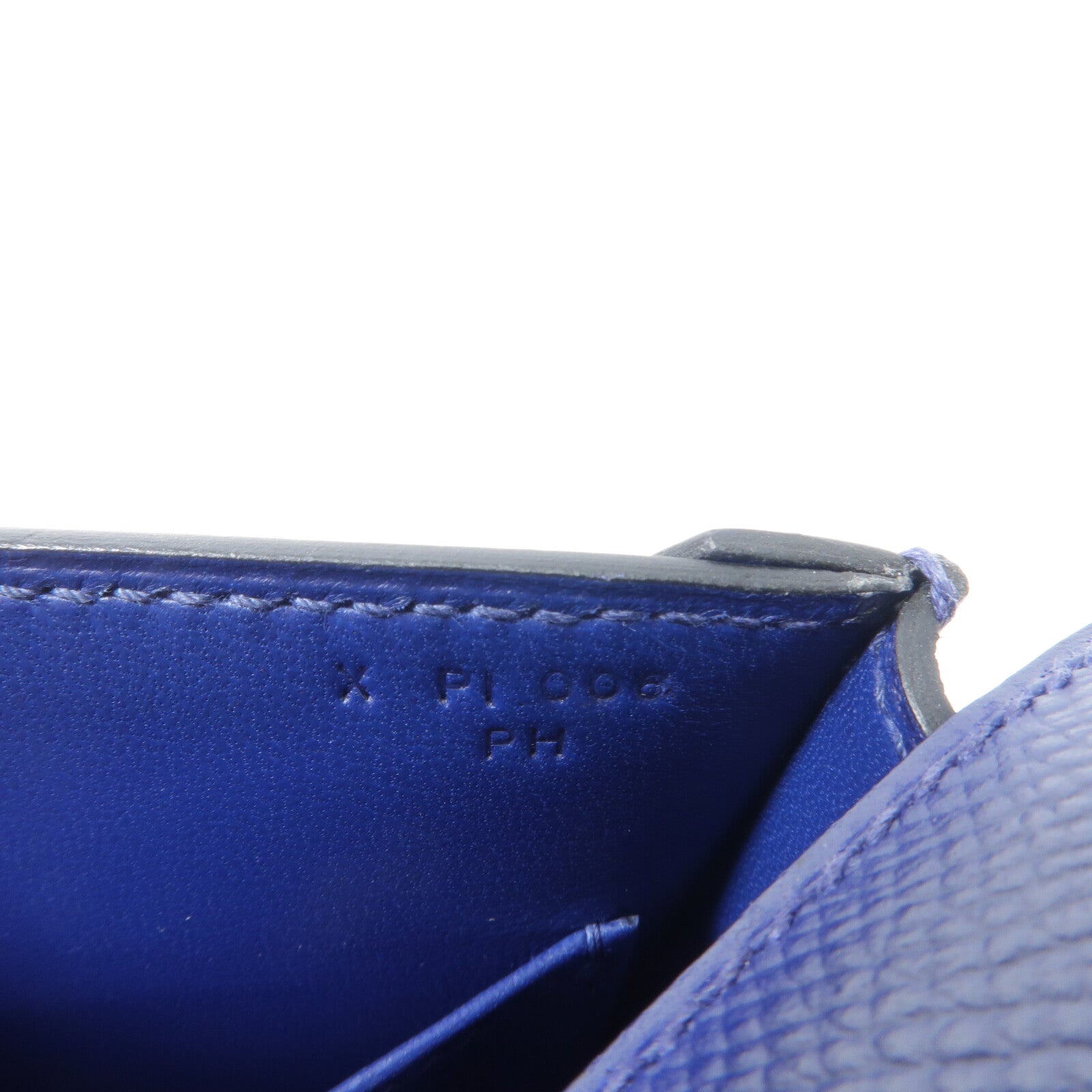 HERMES Epsom皮革Verrou 23肩背袋Bleu Saphir