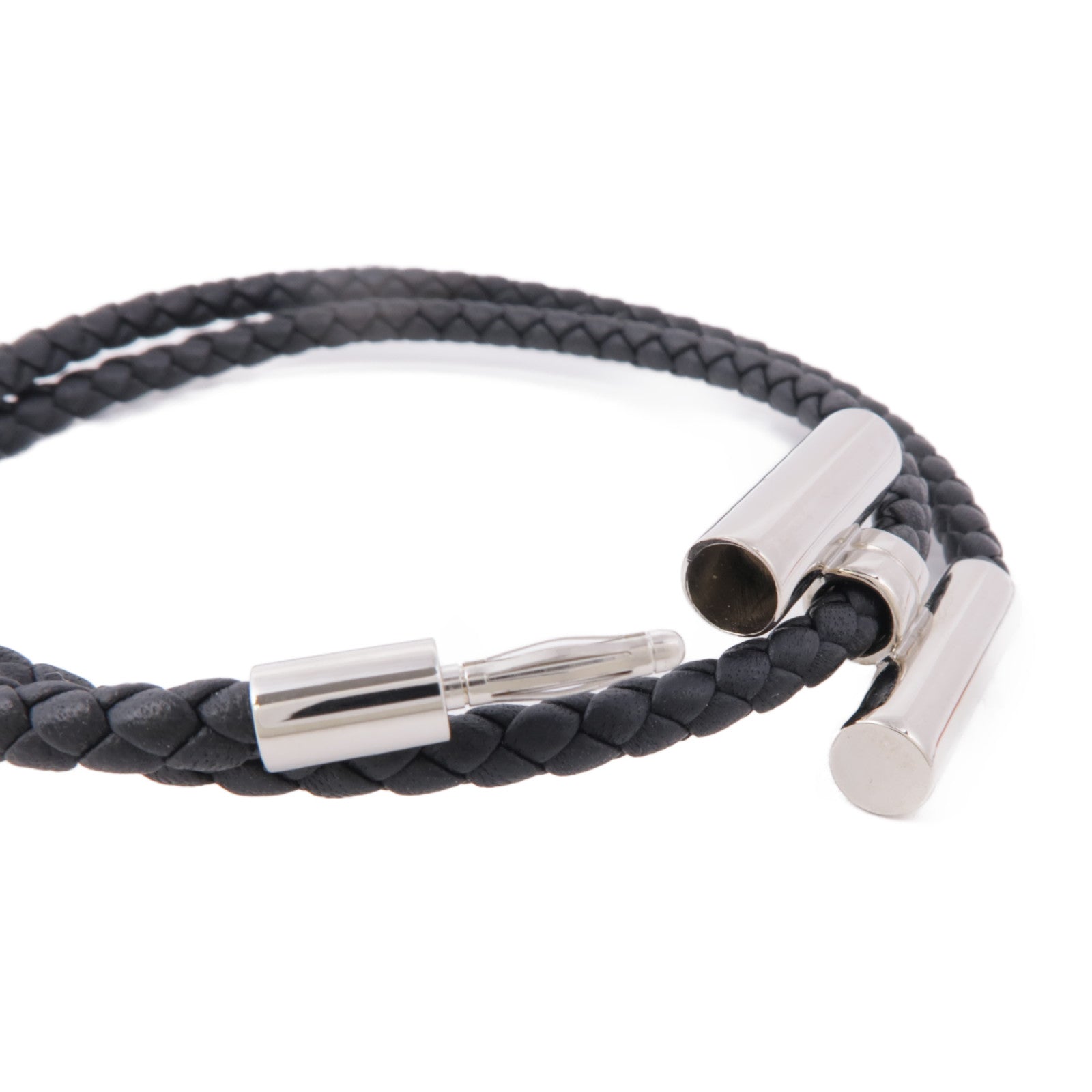 HERMES Swift皮革Tournis Tresse Bracelet手鏈Noir – Brand Off