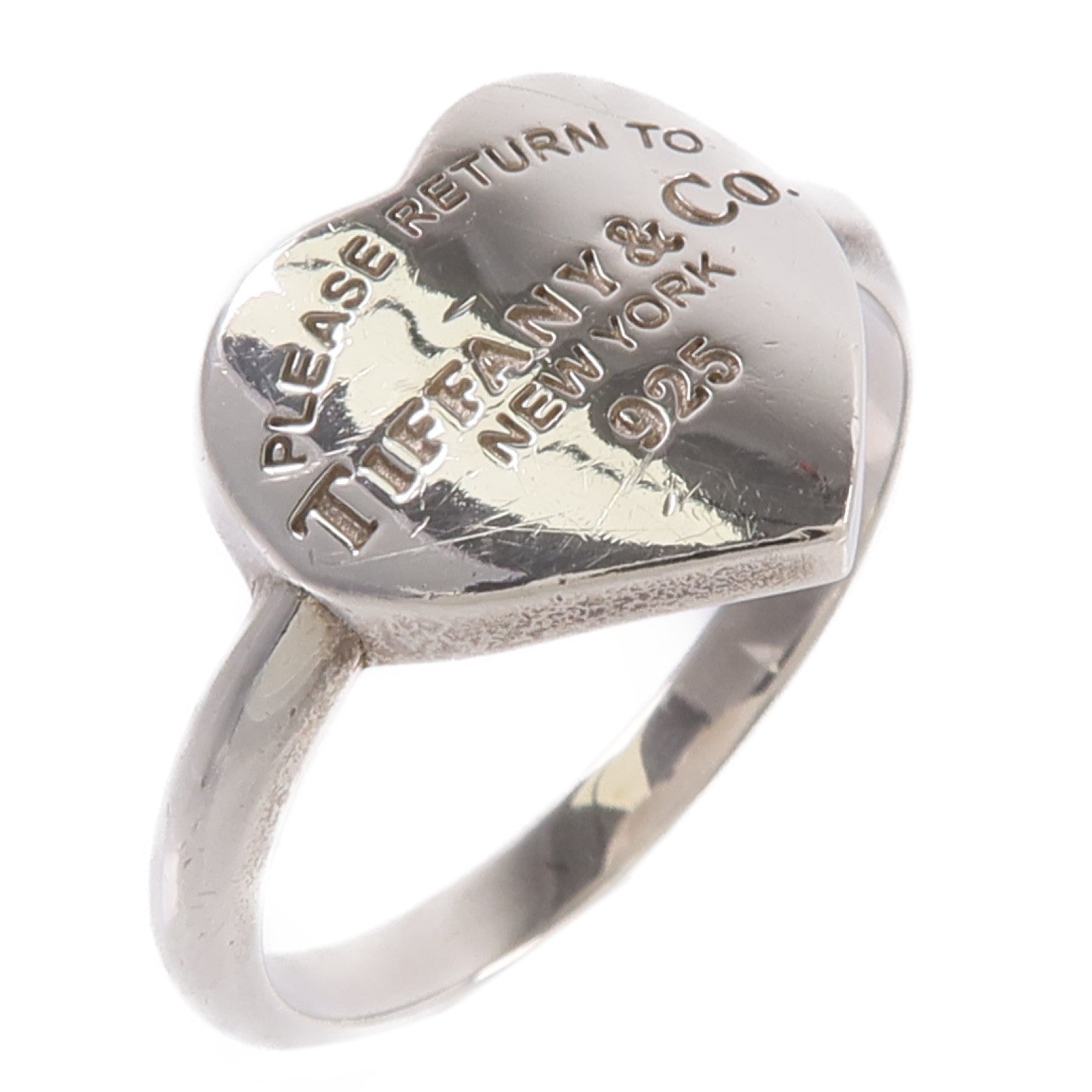 TIFFANY＆CO 925純銀Return to Tiffany Heart Signet Ring戒指