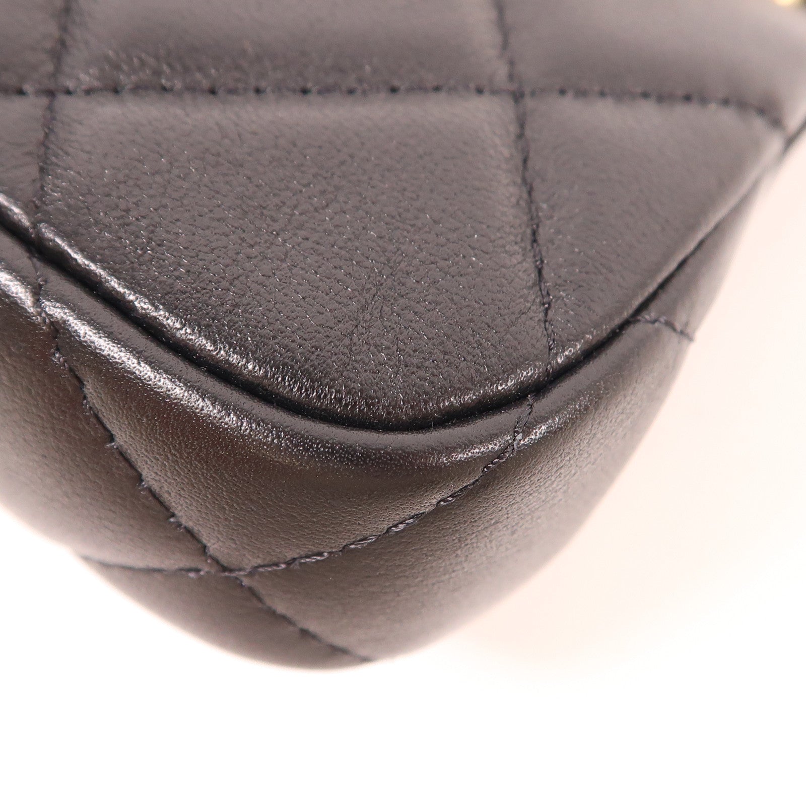 CHANEL 羊皮皮革Chain Shoulder金扣手挽肩背兩用袋